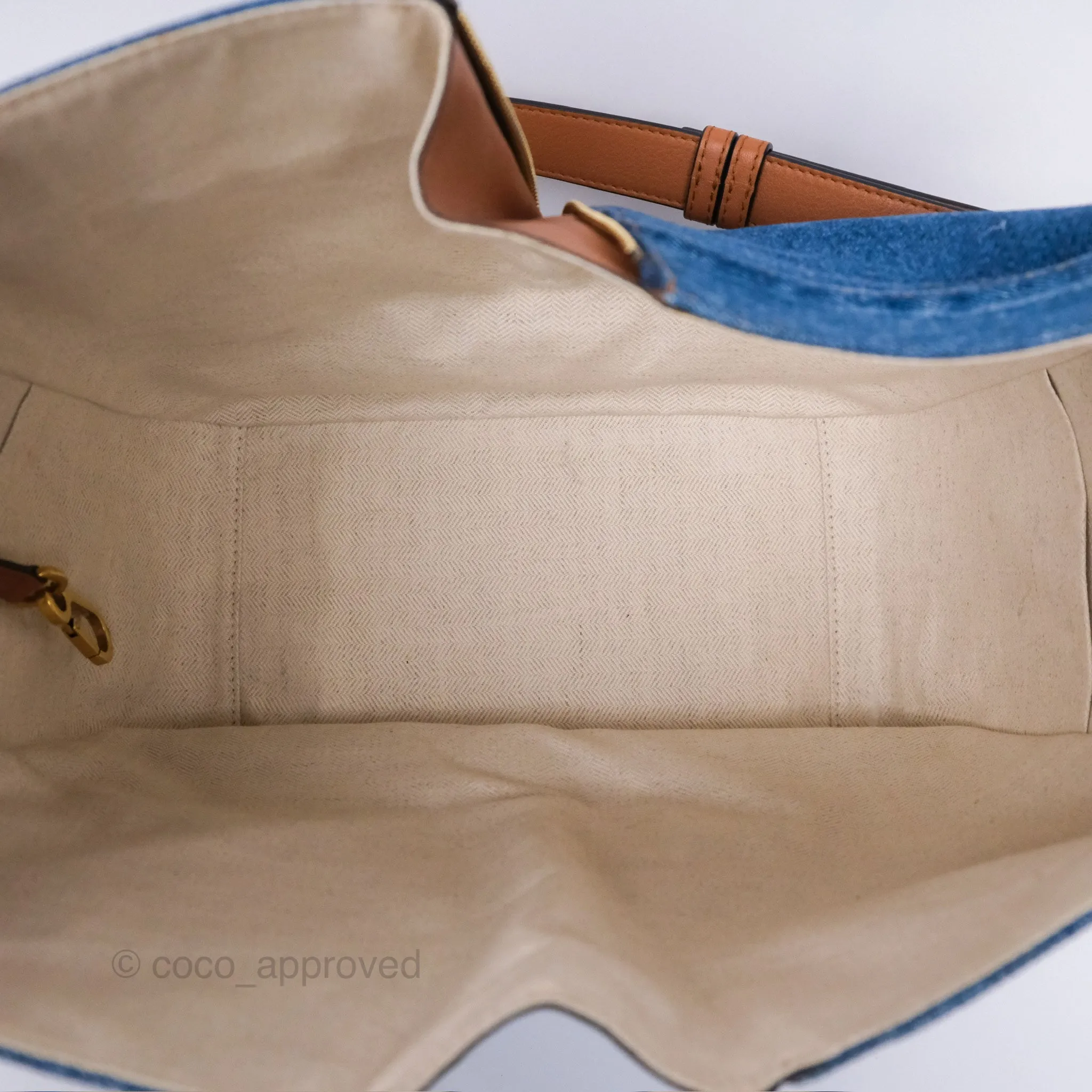 Loewe Small Hammock Shoulder Bag Denim Tan