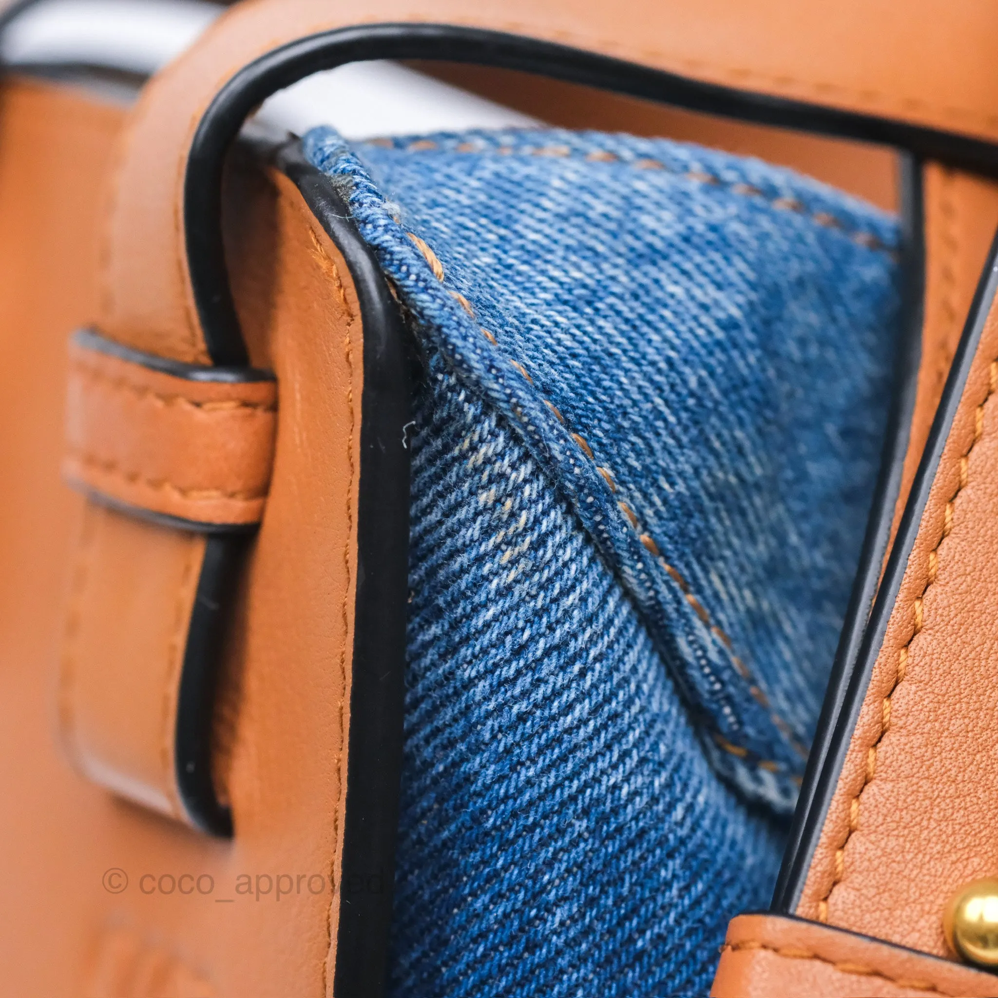 Loewe Small Hammock Shoulder Bag Denim Tan