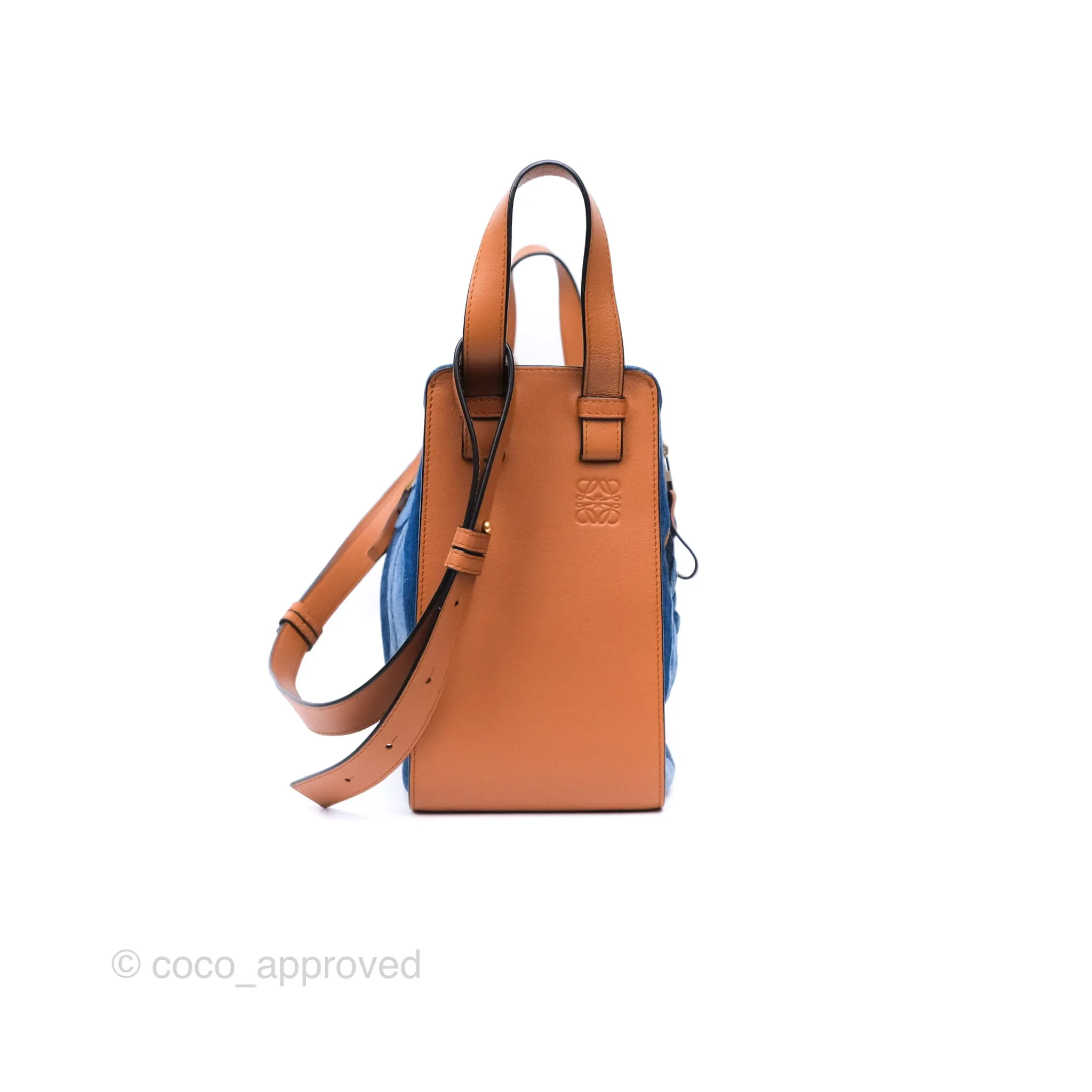 Loewe Small Hammock Shoulder Bag Denim Tan