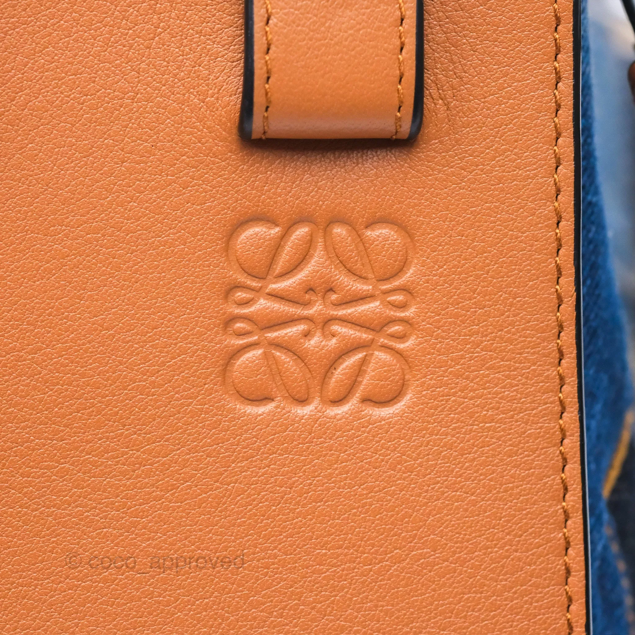 Loewe Small Hammock Shoulder Bag Denim Tan
