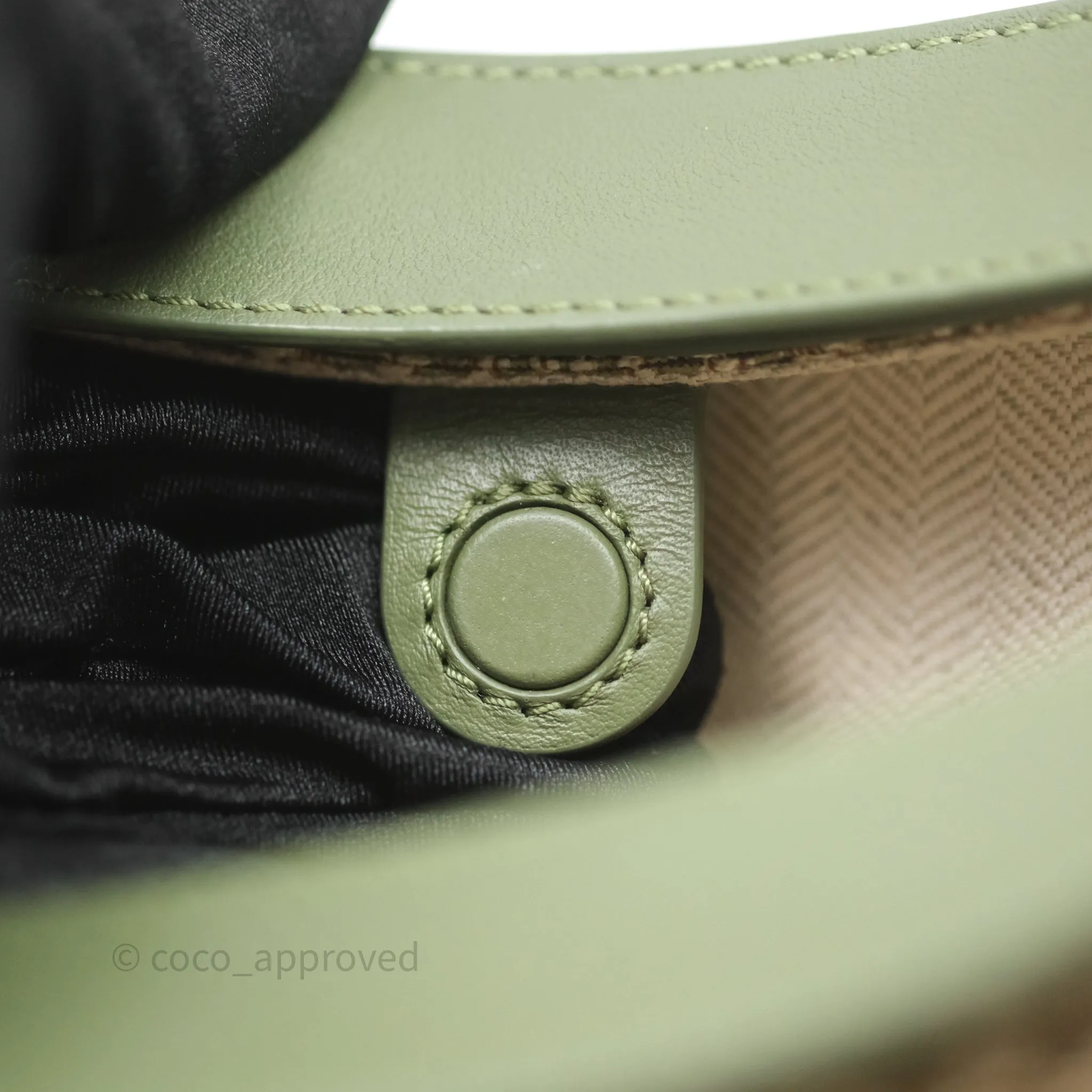 Loewe Small Luna Anagram Shoulder Bag Green Calfskin Jacquard