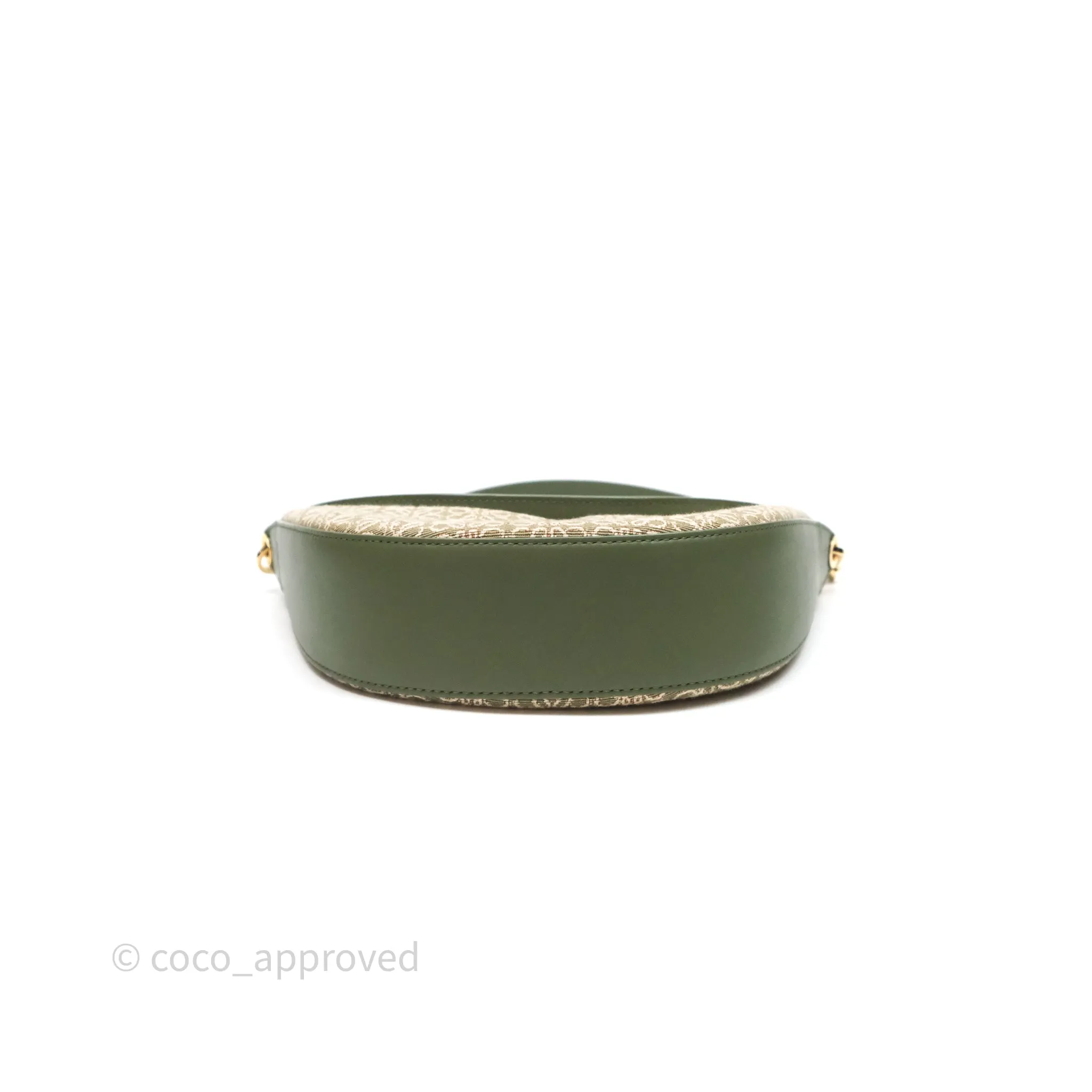 Loewe Small Luna Anagram Shoulder Bag Green Calfskin Jacquard