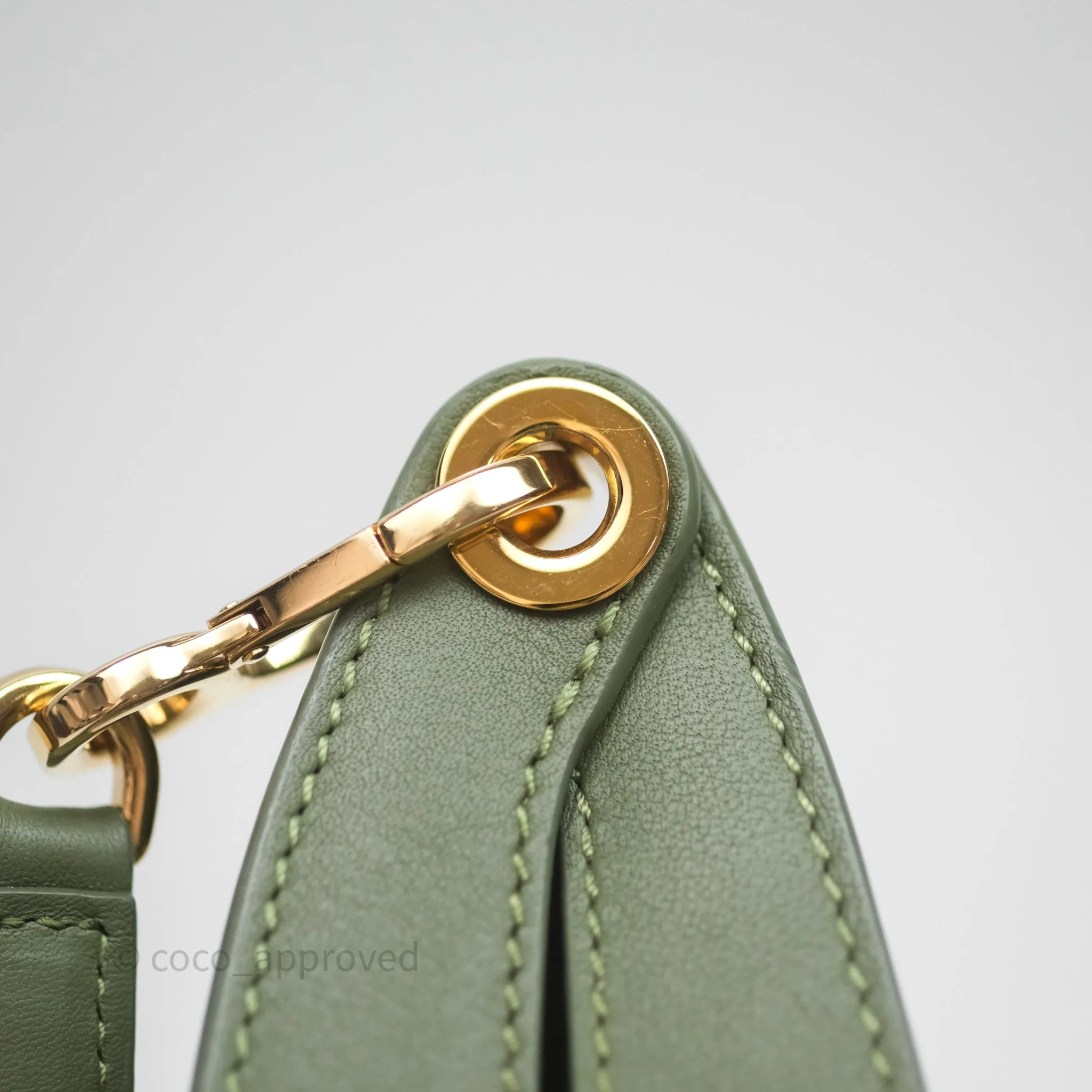 Loewe Small Luna Anagram Shoulder Bag Green Calfskin Jacquard