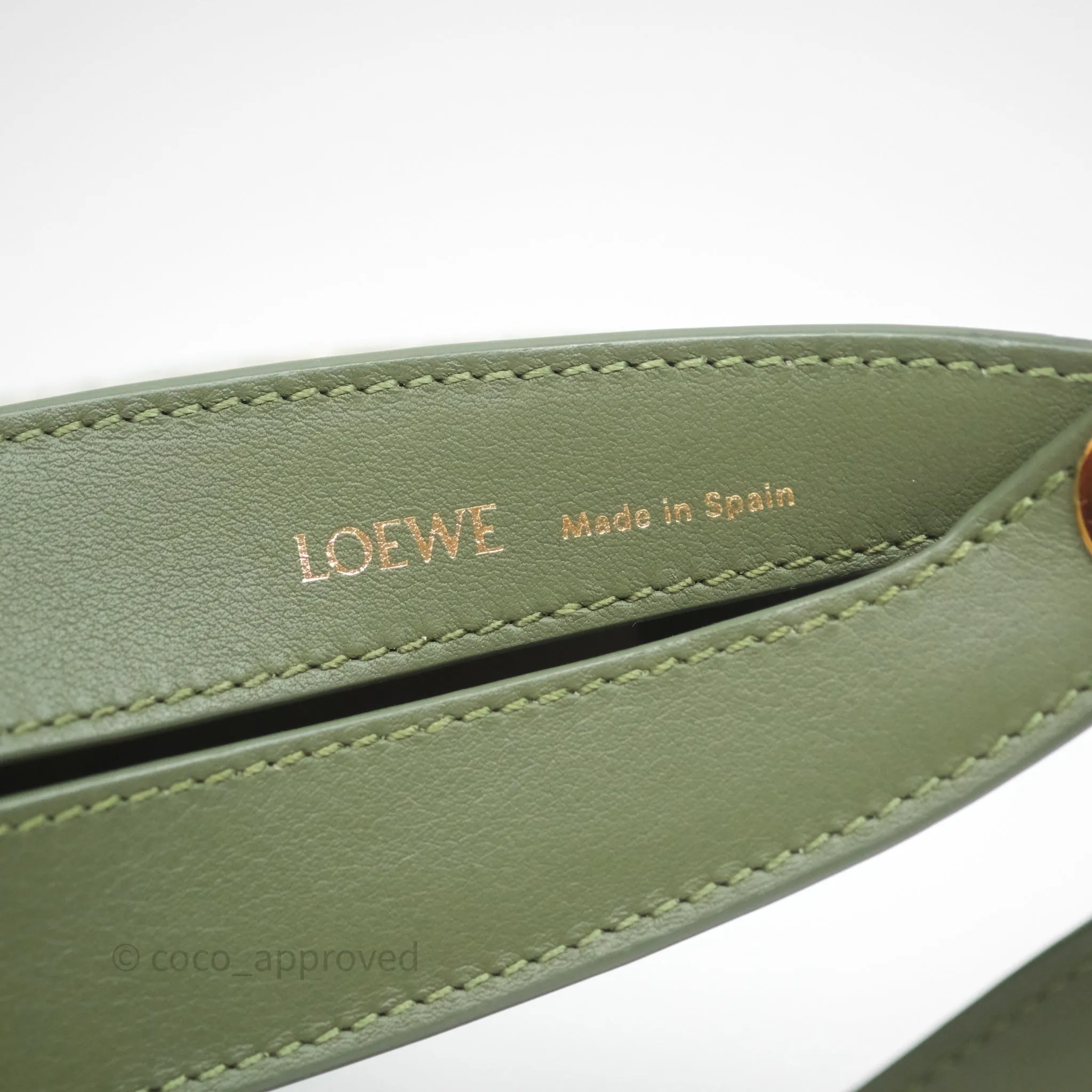 Loewe Small Luna Anagram Shoulder Bag Green Calfskin Jacquard