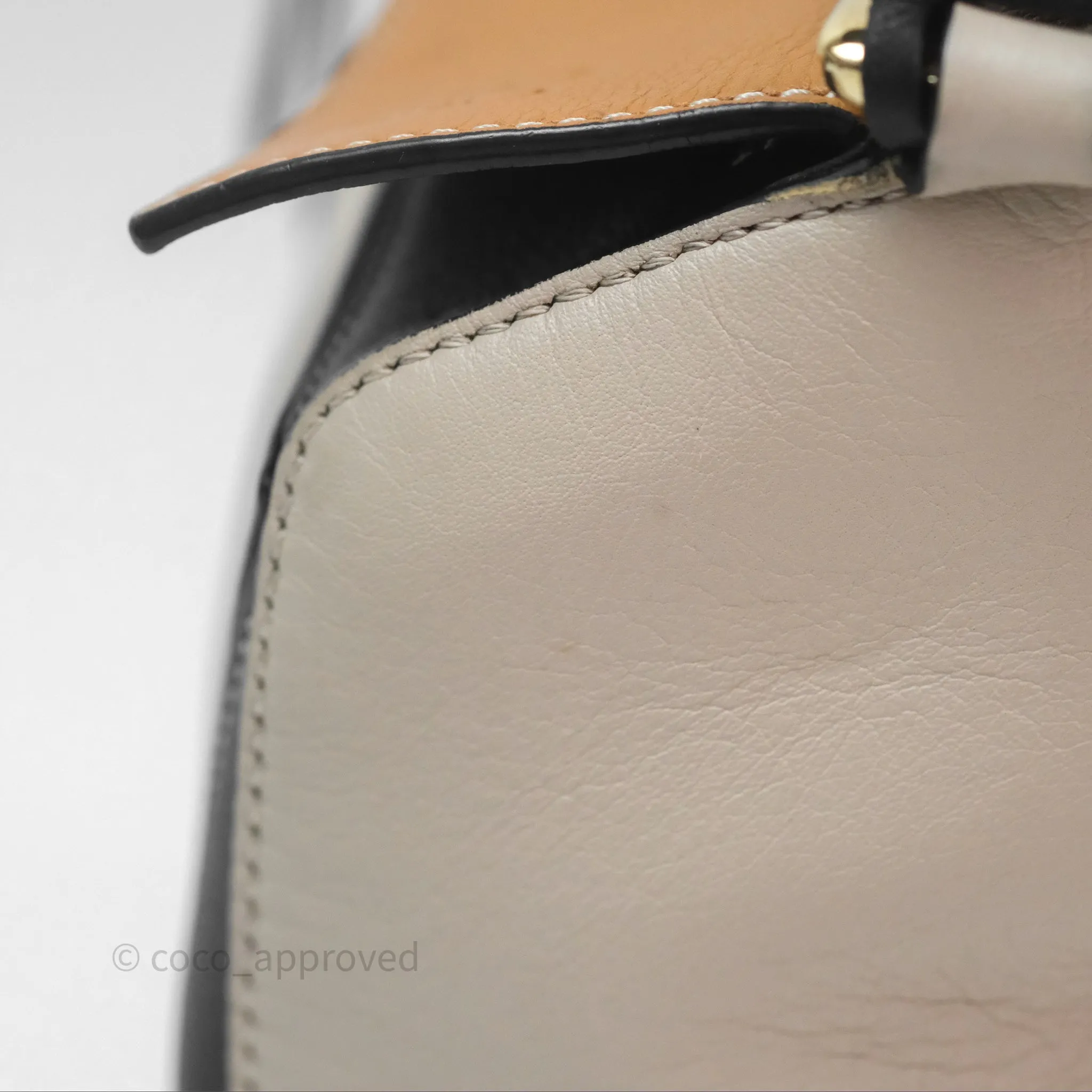 Loewe Small Puzzle Bag Amber/ Light Oat Calfskin Gold Hardware