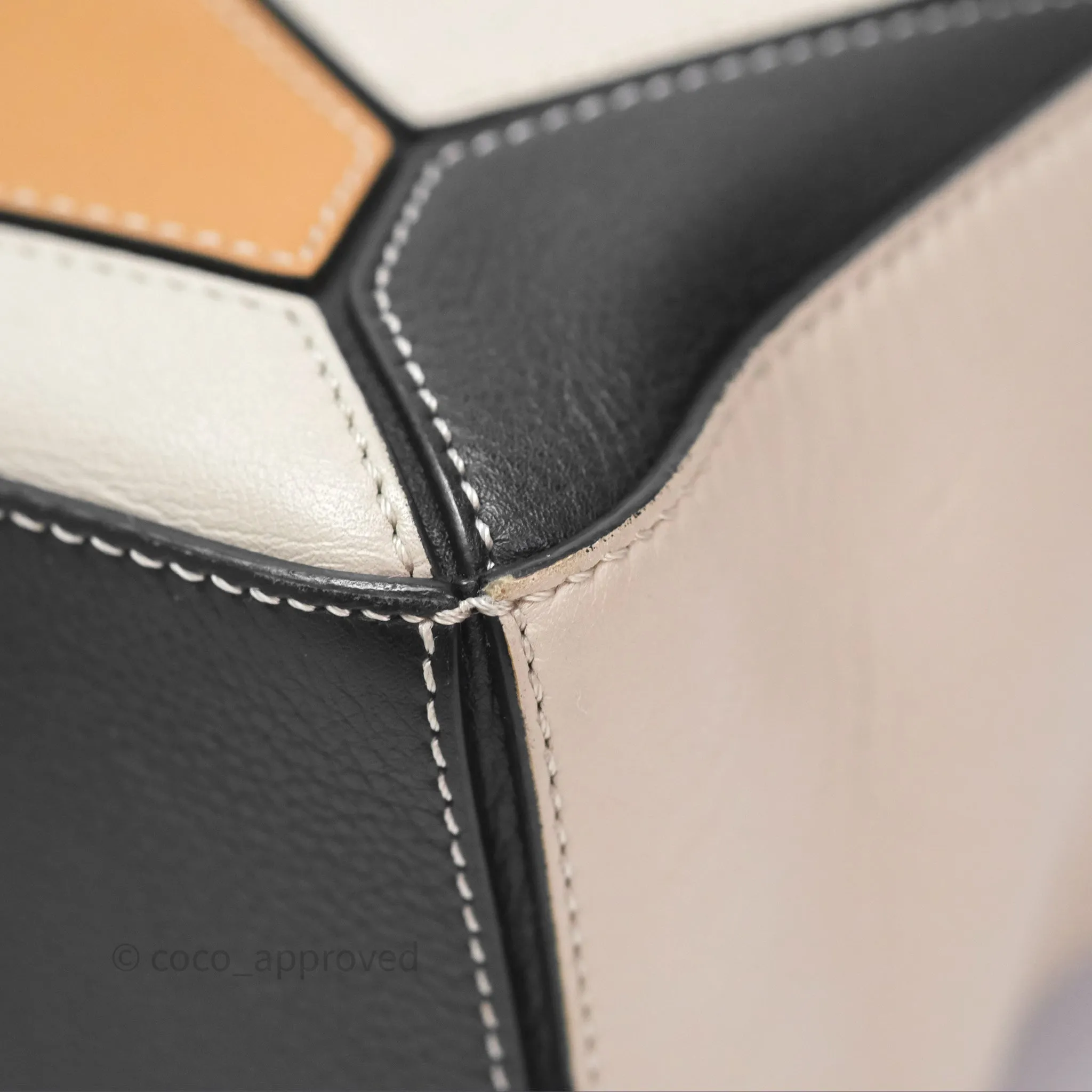 Loewe Small Puzzle Bag Amber/ Light Oat Calfskin Gold Hardware