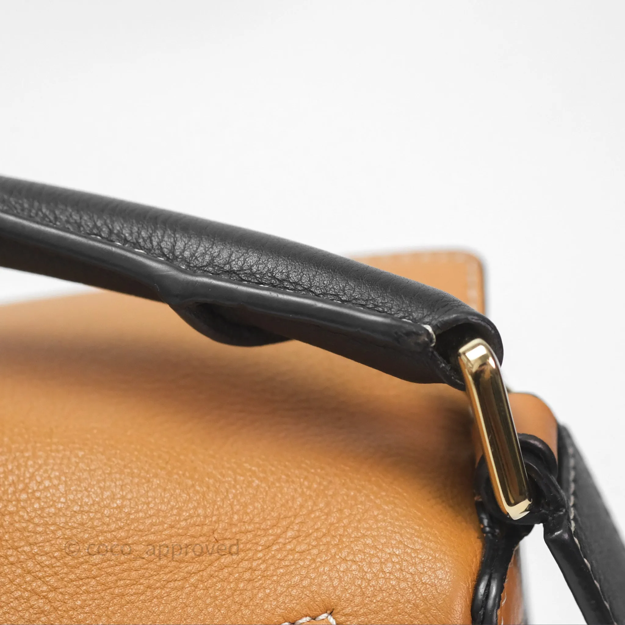 Loewe Small Puzzle Bag Amber/ Light Oat Calfskin Gold Hardware