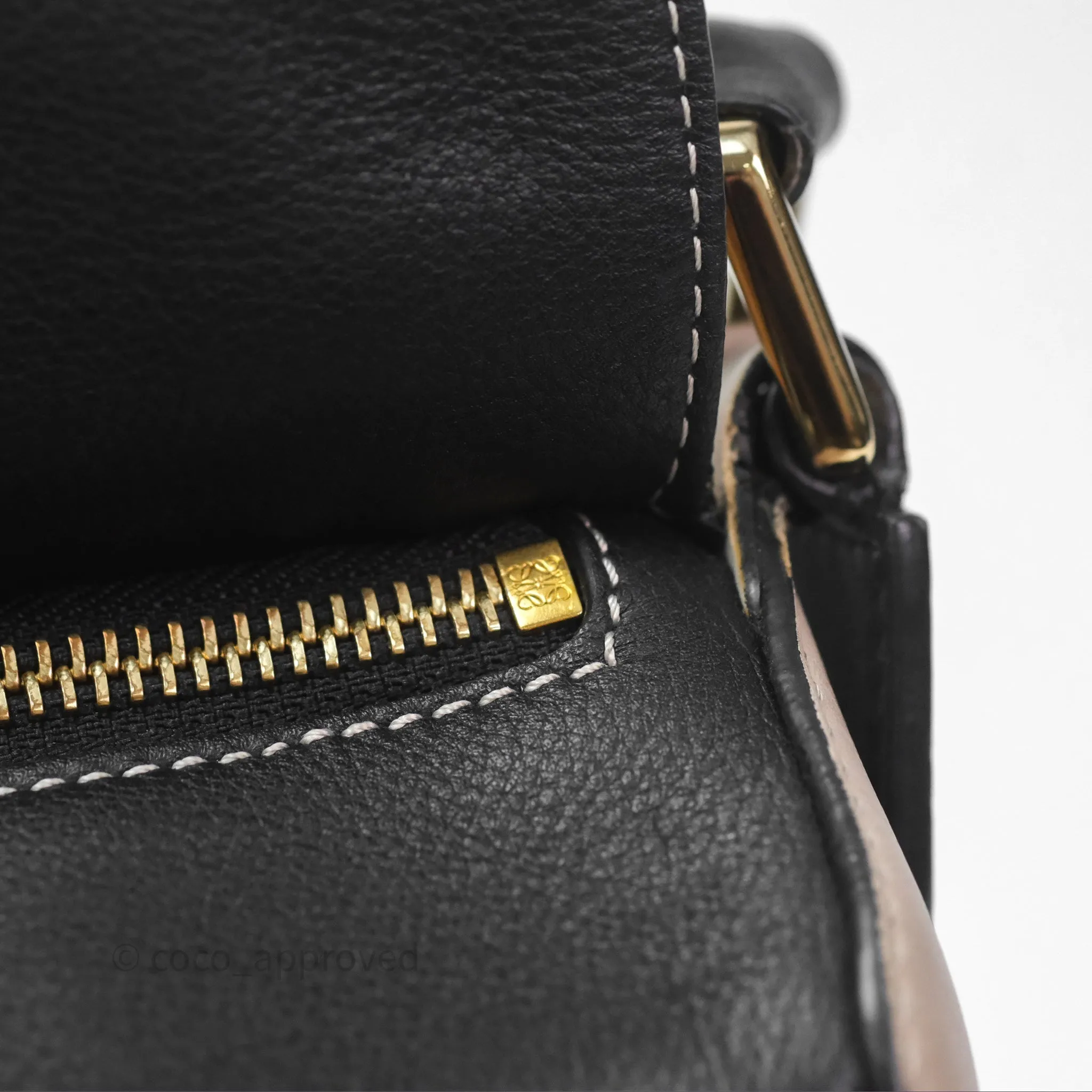 Loewe Small Puzzle Bag Amber/ Light Oat Calfskin Gold Hardware