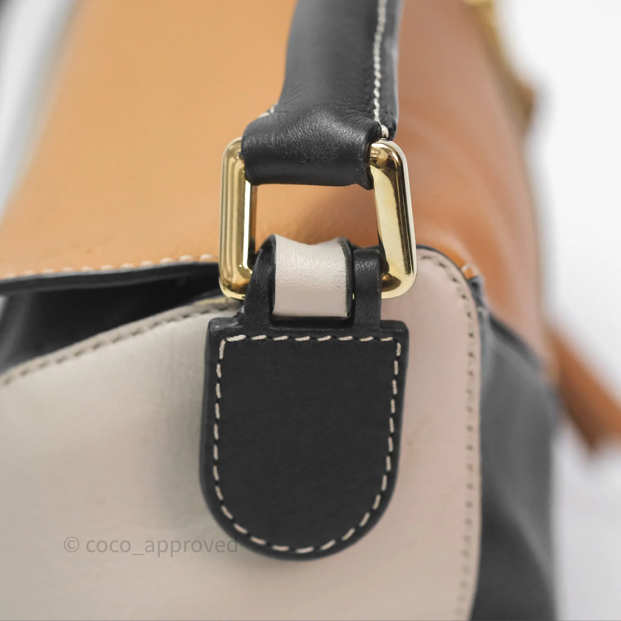 Loewe Small Puzzle Bag Amber/ Light Oat Calfskin Gold Hardware