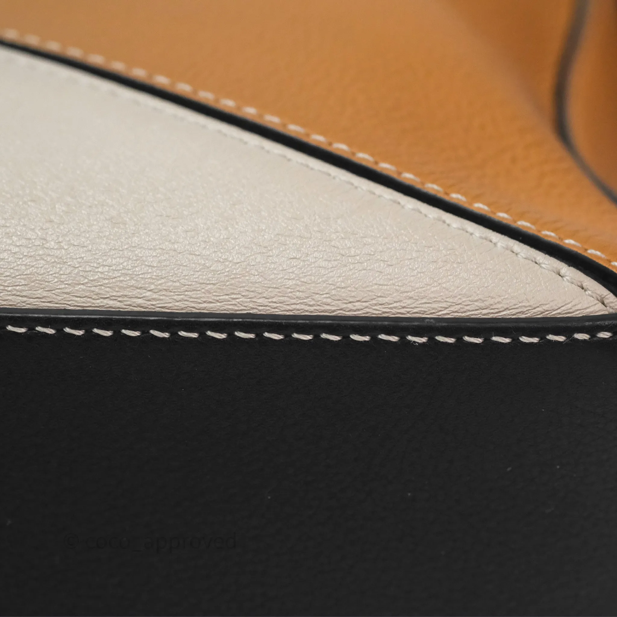 Loewe Small Puzzle Bag Amber/ Light Oat Calfskin Gold Hardware
