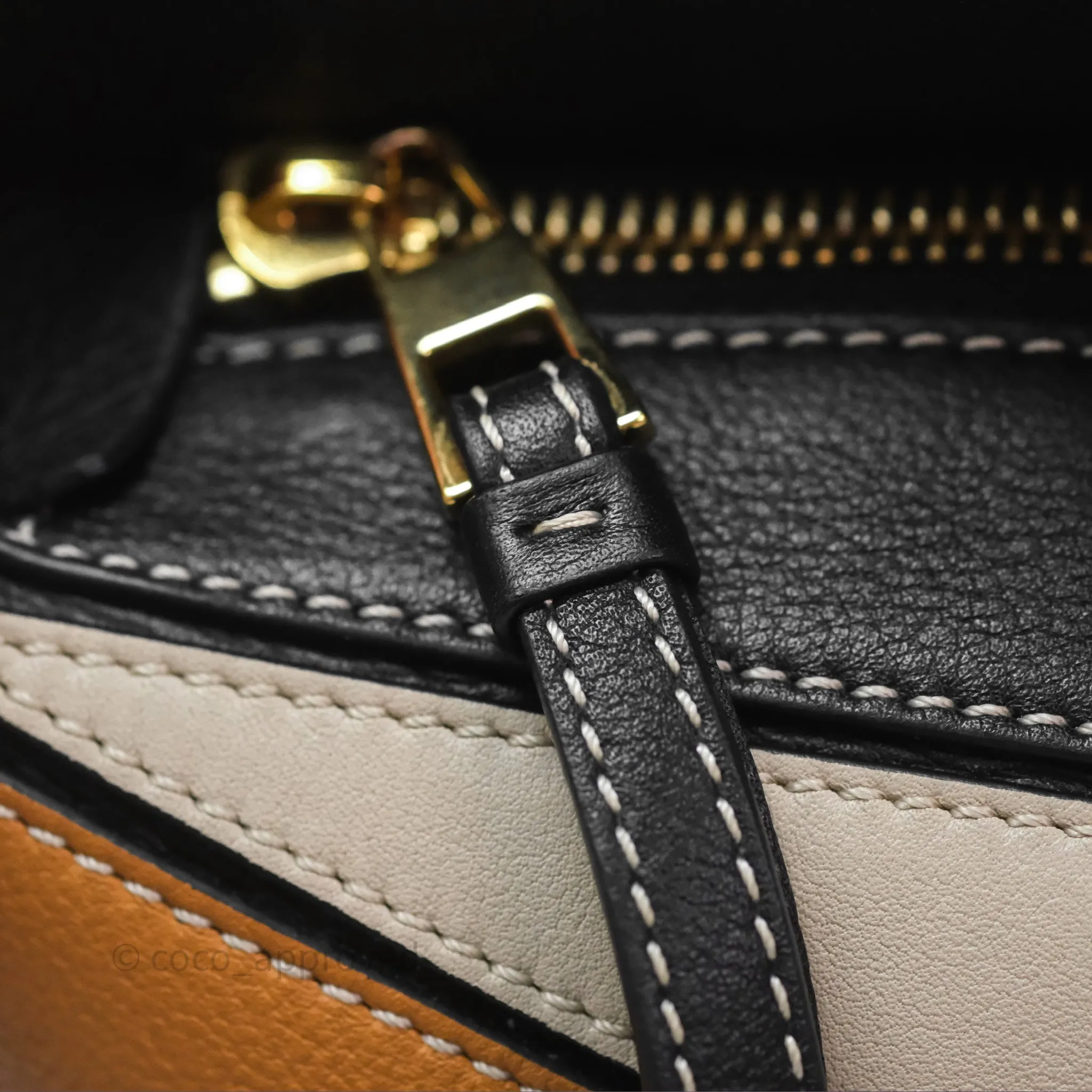 Loewe Small Puzzle Bag Amber/ Light Oat Calfskin Gold Hardware