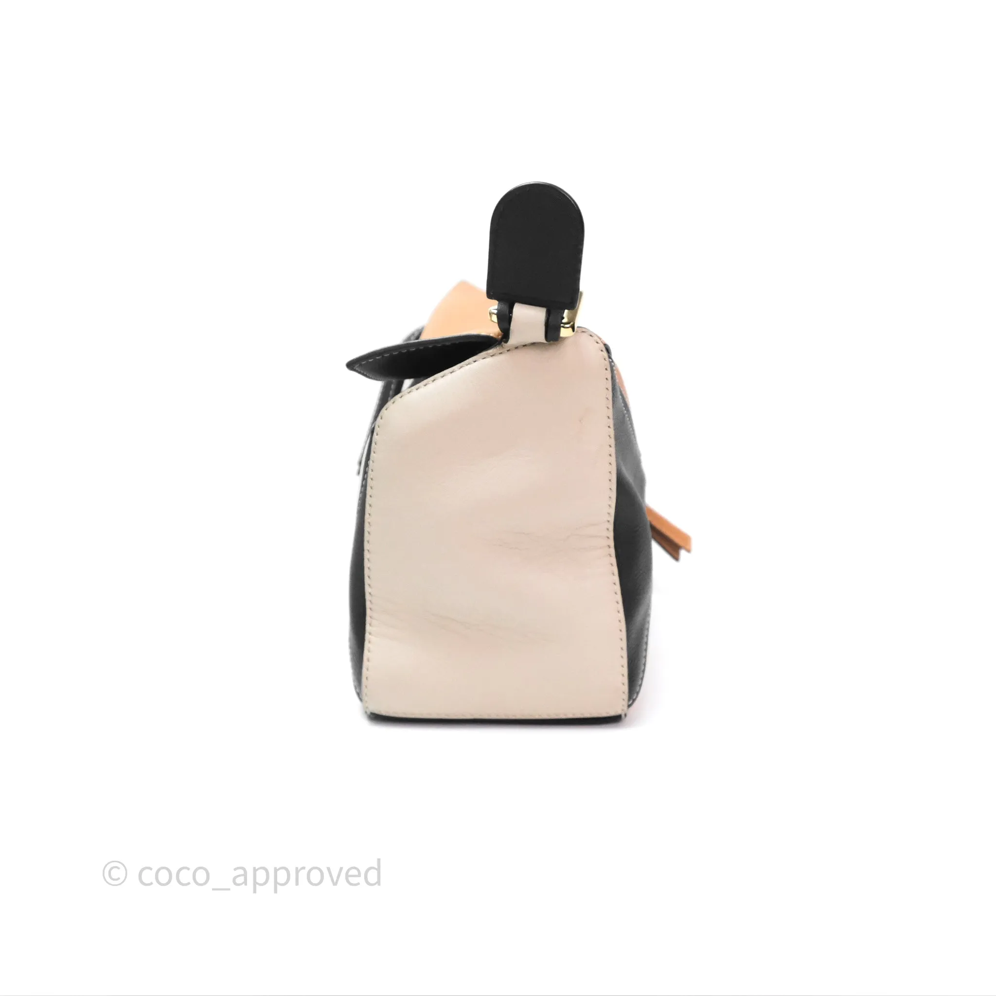 Loewe Small Puzzle Bag Amber/ Light Oat Calfskin Gold Hardware