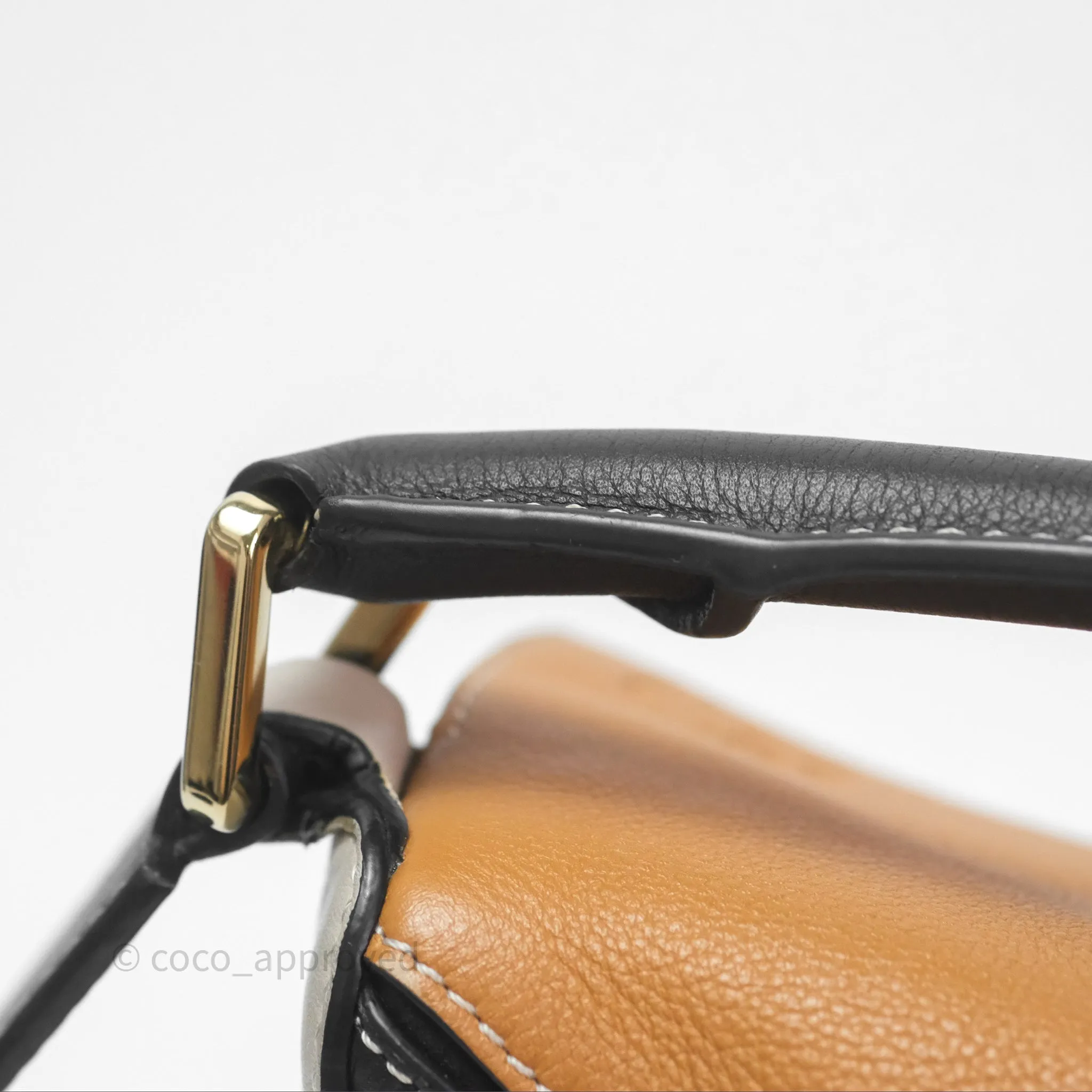 Loewe Small Puzzle Bag Amber/ Light Oat Calfskin Gold Hardware