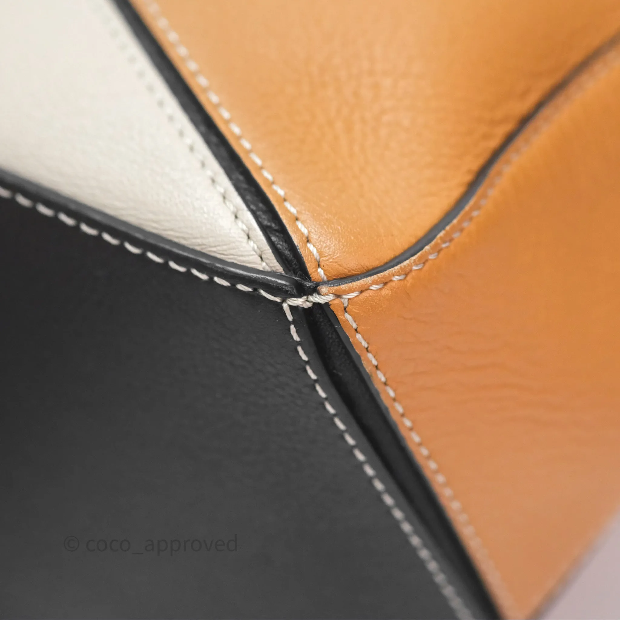 Loewe Small Puzzle Bag Amber/ Light Oat Calfskin Gold Hardware