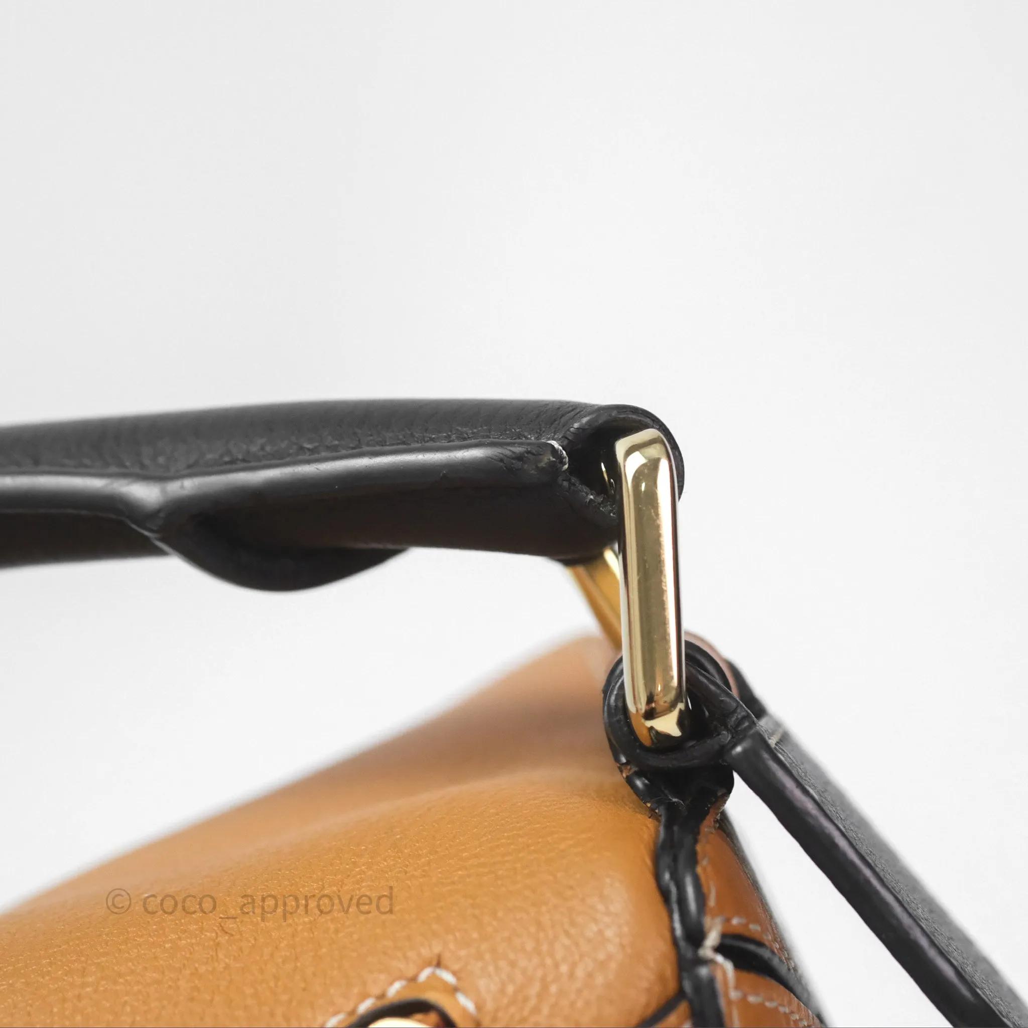 Loewe Small Puzzle Bag Amber/ Light Oat Calfskin Gold Hardware