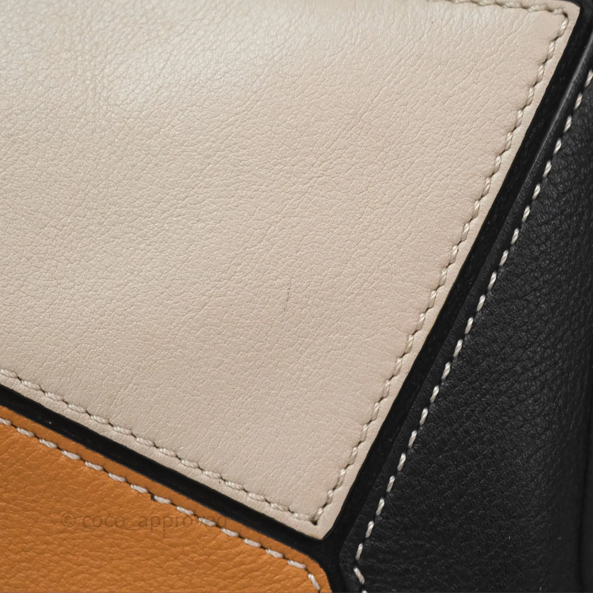 Loewe Small Puzzle Bag Amber/ Light Oat Calfskin Gold Hardware