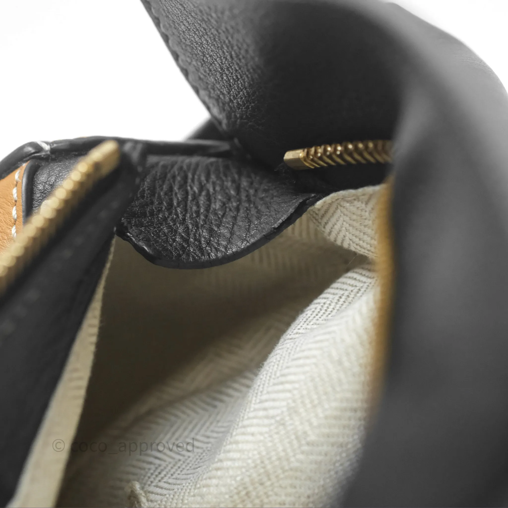 Loewe Small Puzzle Bag Amber/ Light Oat Calfskin Gold Hardware