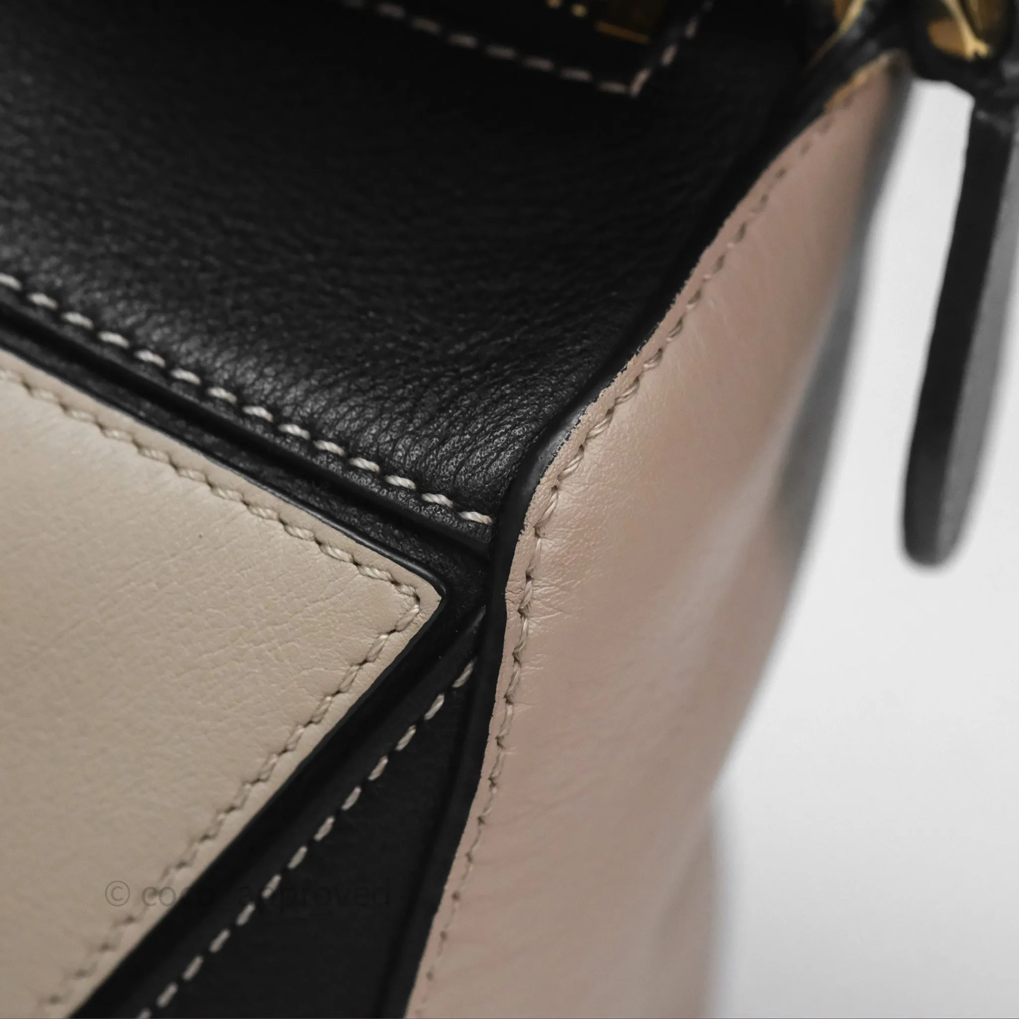 Loewe Small Puzzle Bag Amber/ Light Oat Calfskin Gold Hardware