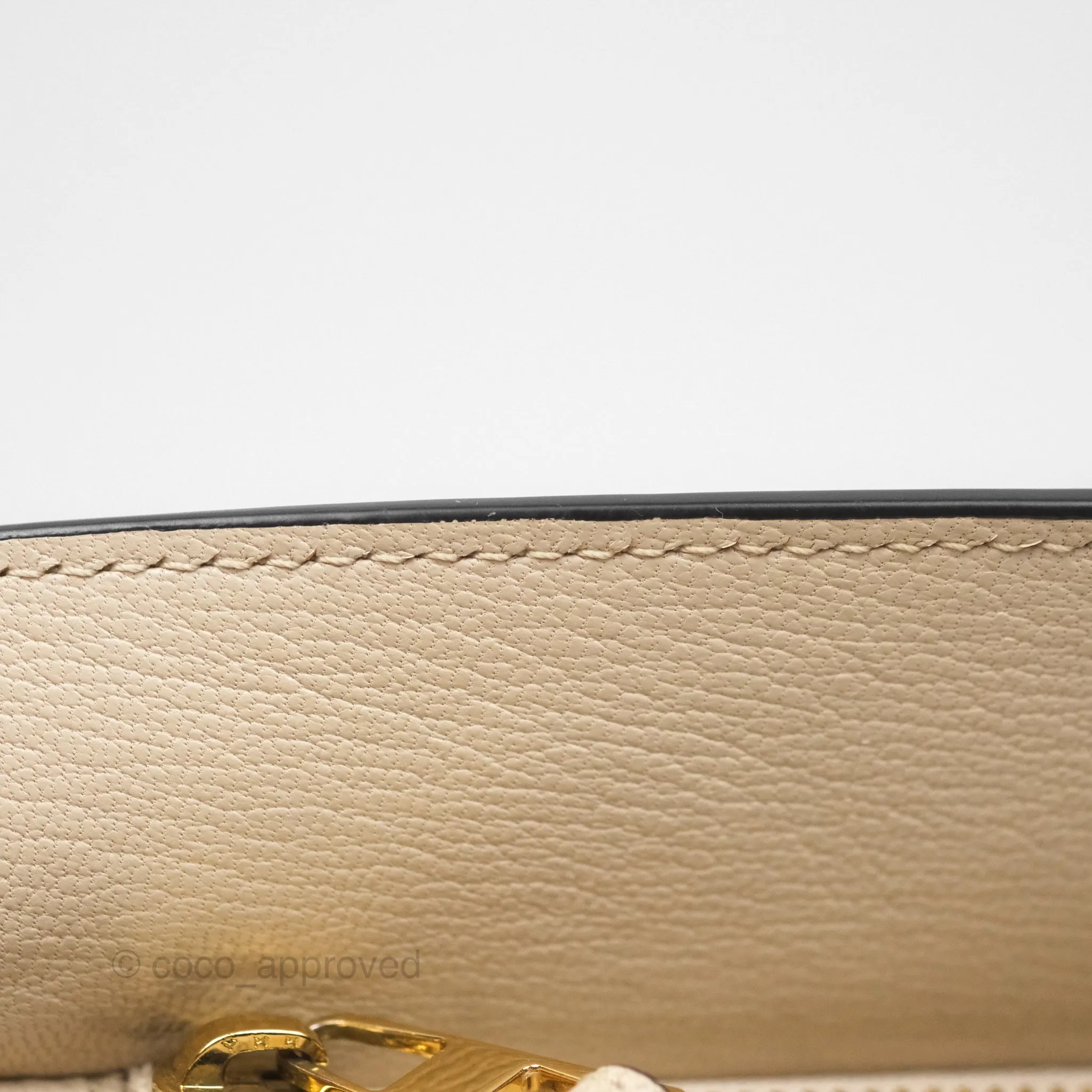 Loewe Small Puzzle Bag Beige Calfskin Gold Hardware