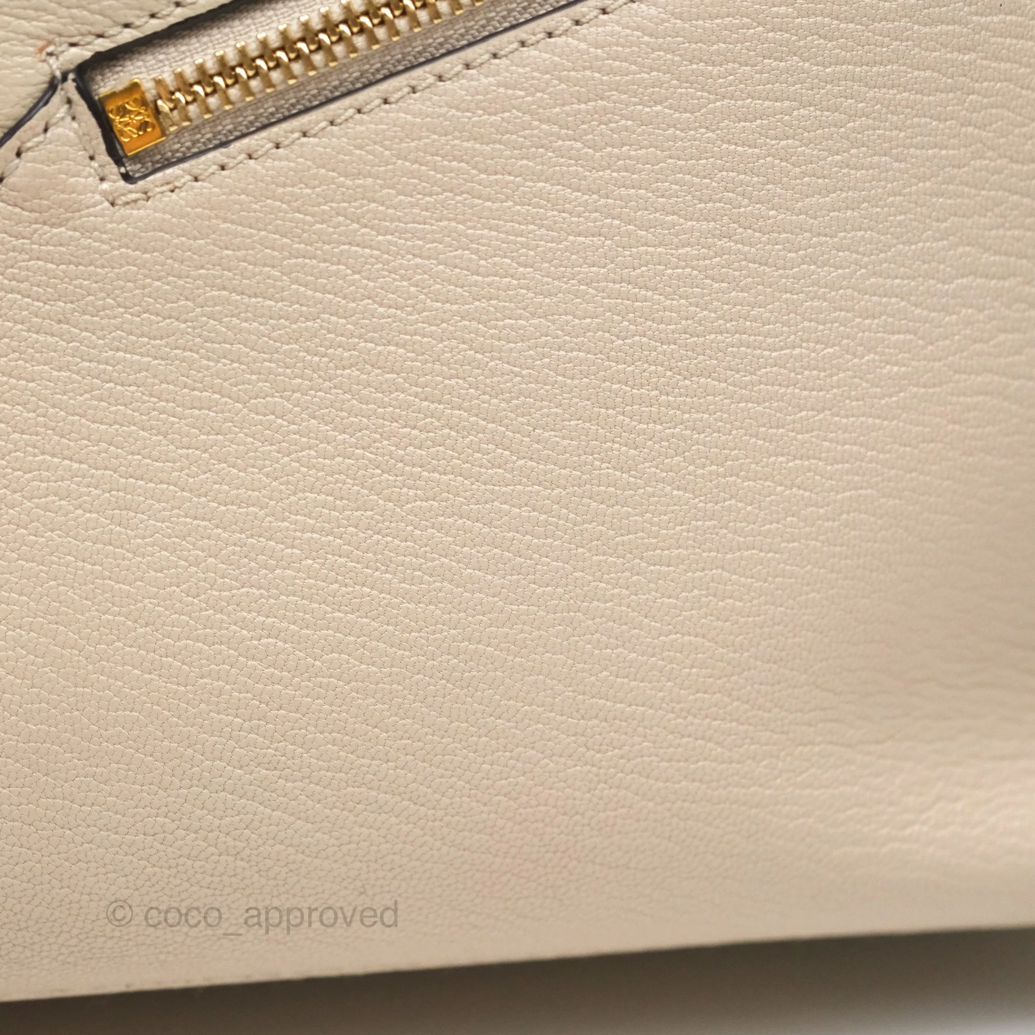 Loewe Small Puzzle Bag Beige Calfskin Gold Hardware