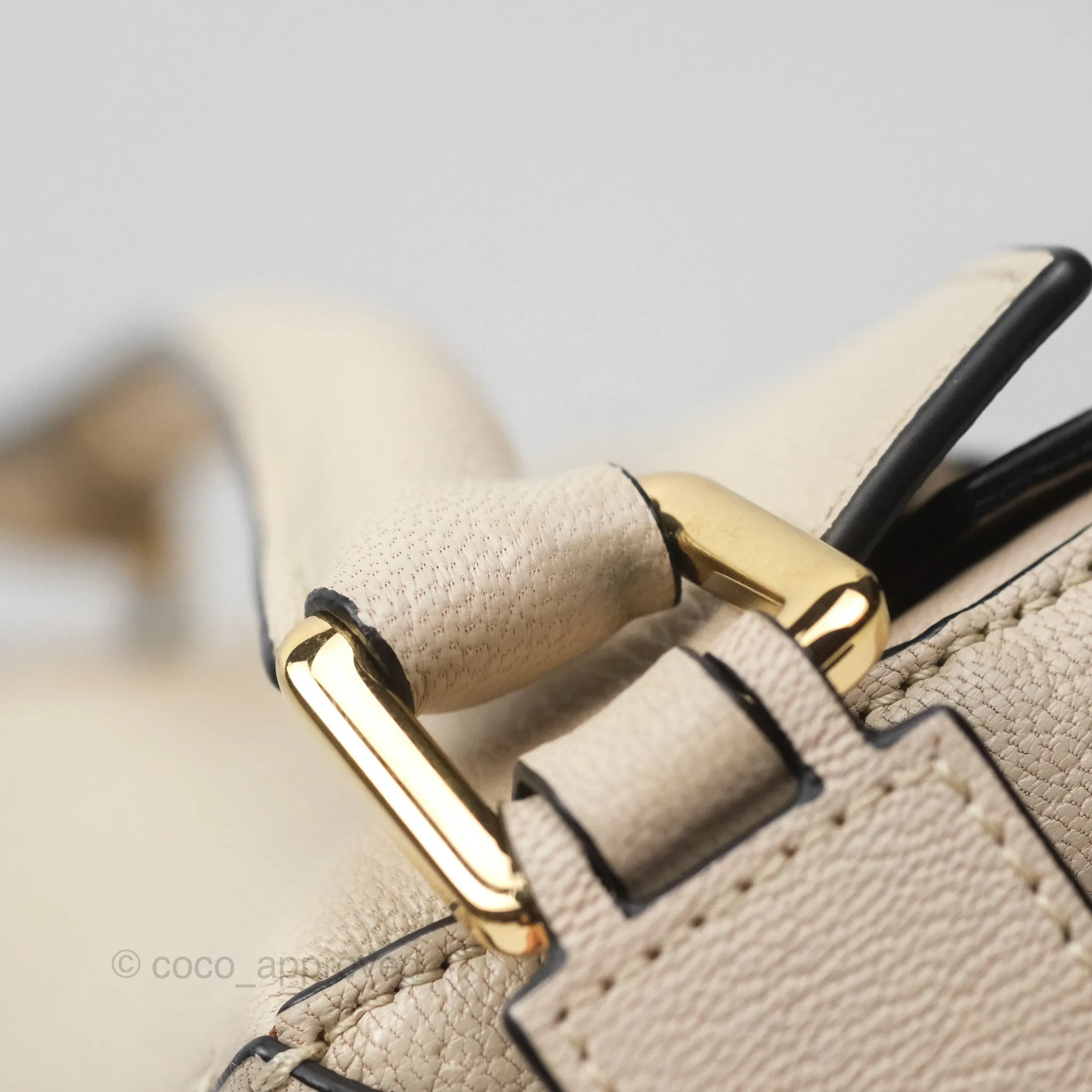 Loewe Small Puzzle Bag Beige Calfskin Gold Hardware