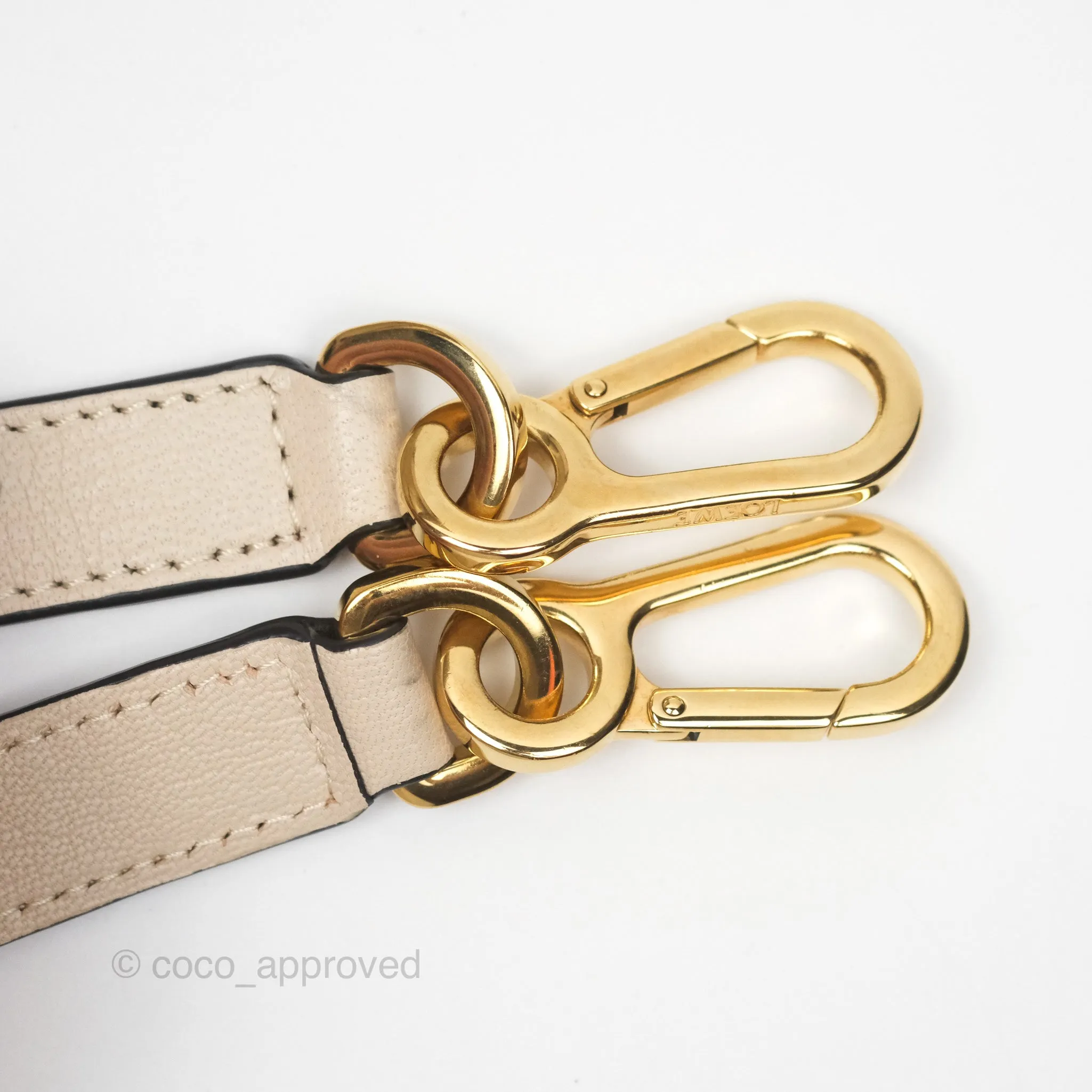 Loewe Small Puzzle Bag Beige Calfskin Gold Hardware