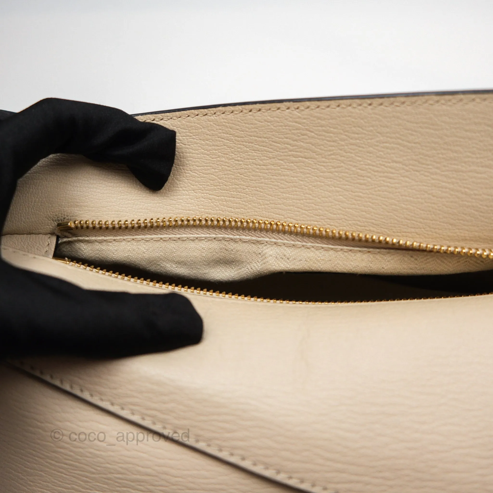 Loewe Small Puzzle Bag Beige Calfskin Gold Hardware