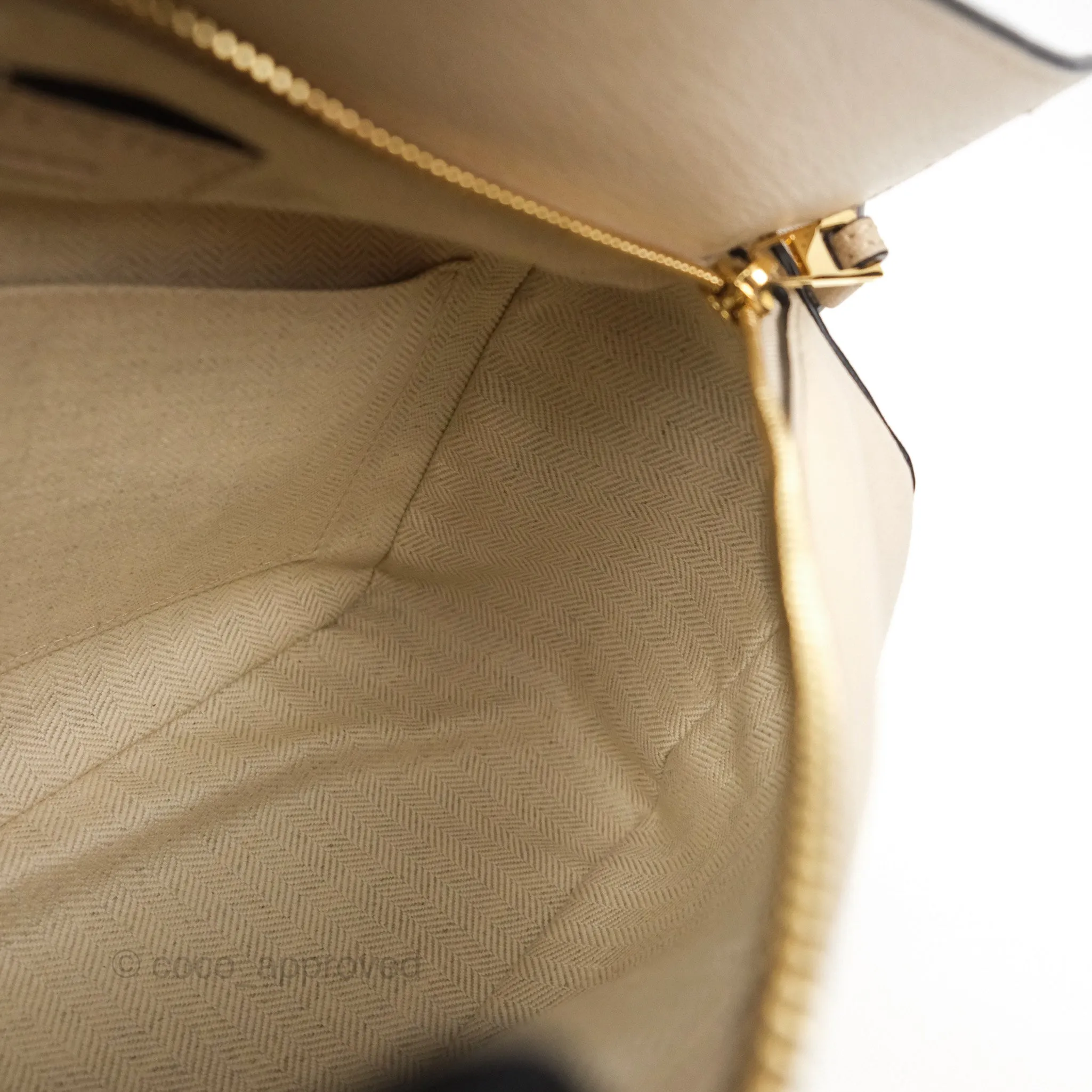 Loewe Small Puzzle Bag Beige Calfskin Gold Hardware