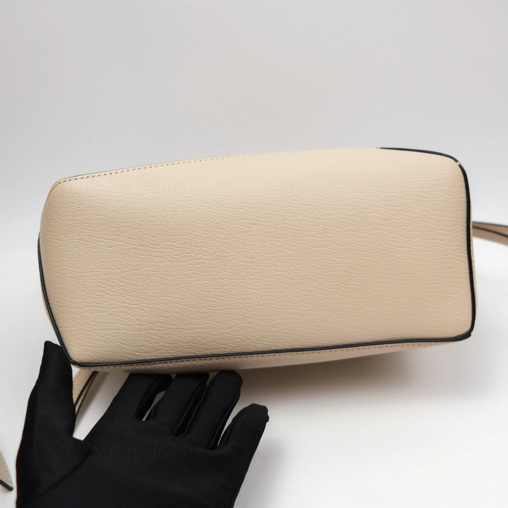 Loewe Small Puzzle Bag Beige Calfskin Gold Hardware