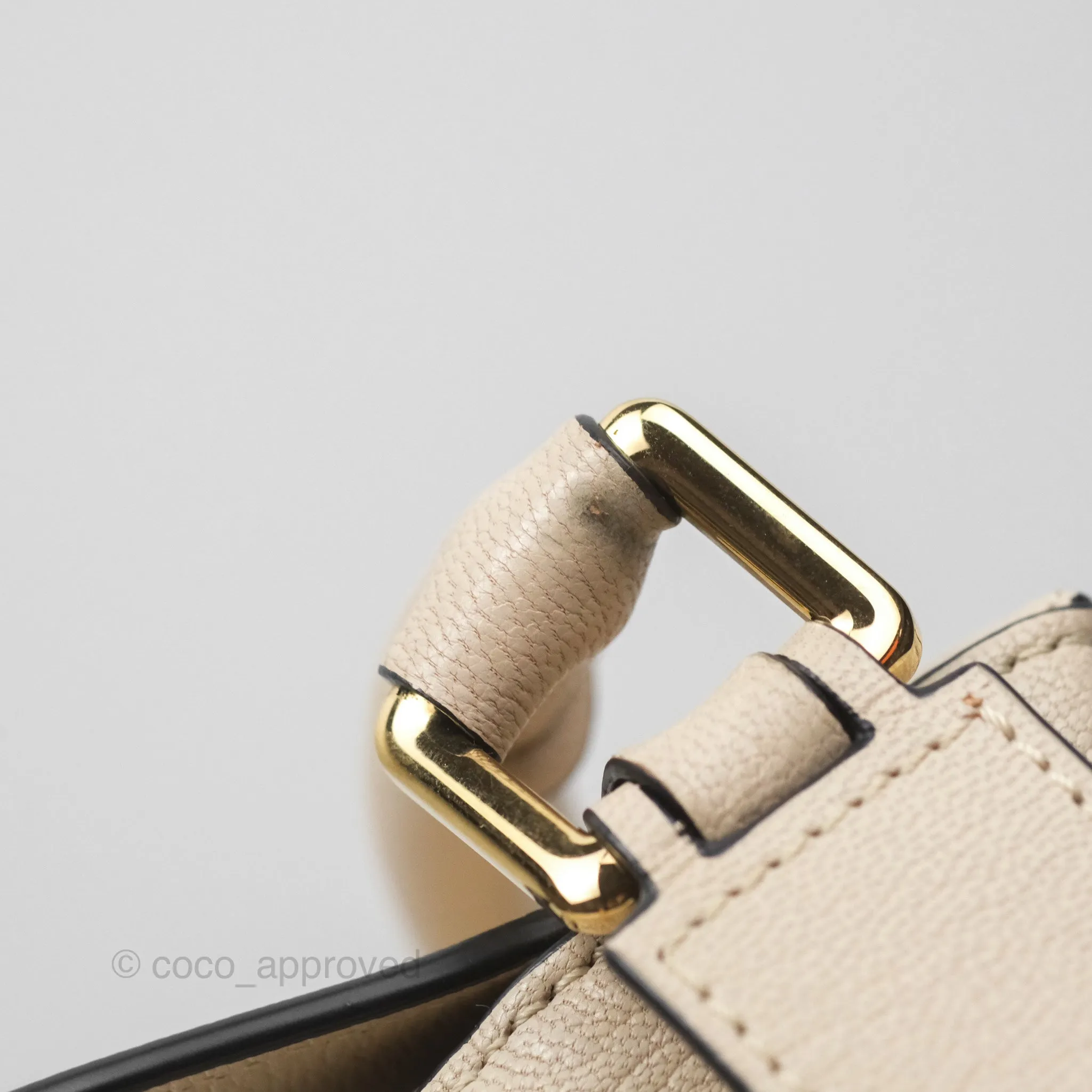 Loewe Small Puzzle Bag Beige Calfskin Gold Hardware