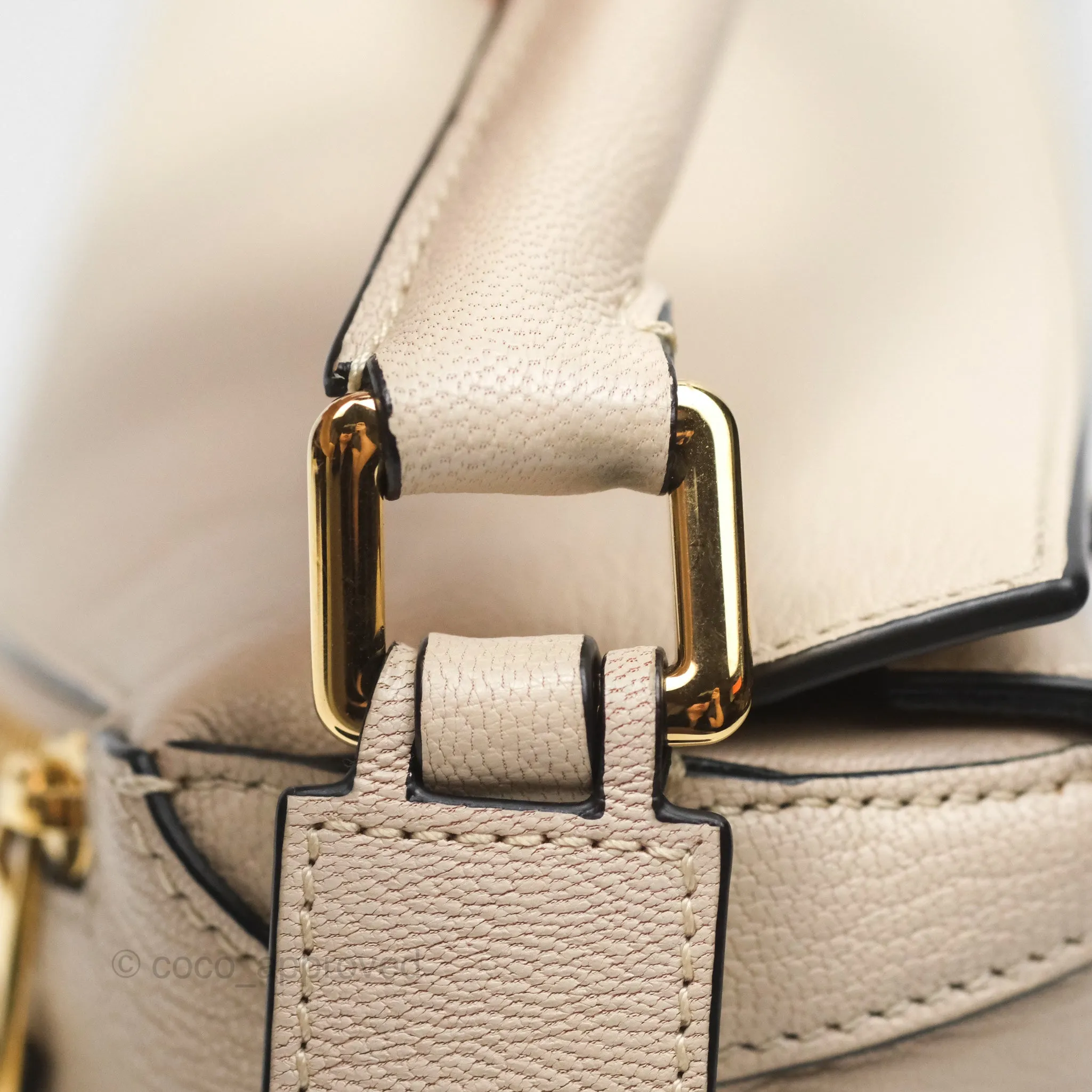 Loewe Small Puzzle Bag Beige Calfskin Gold Hardware