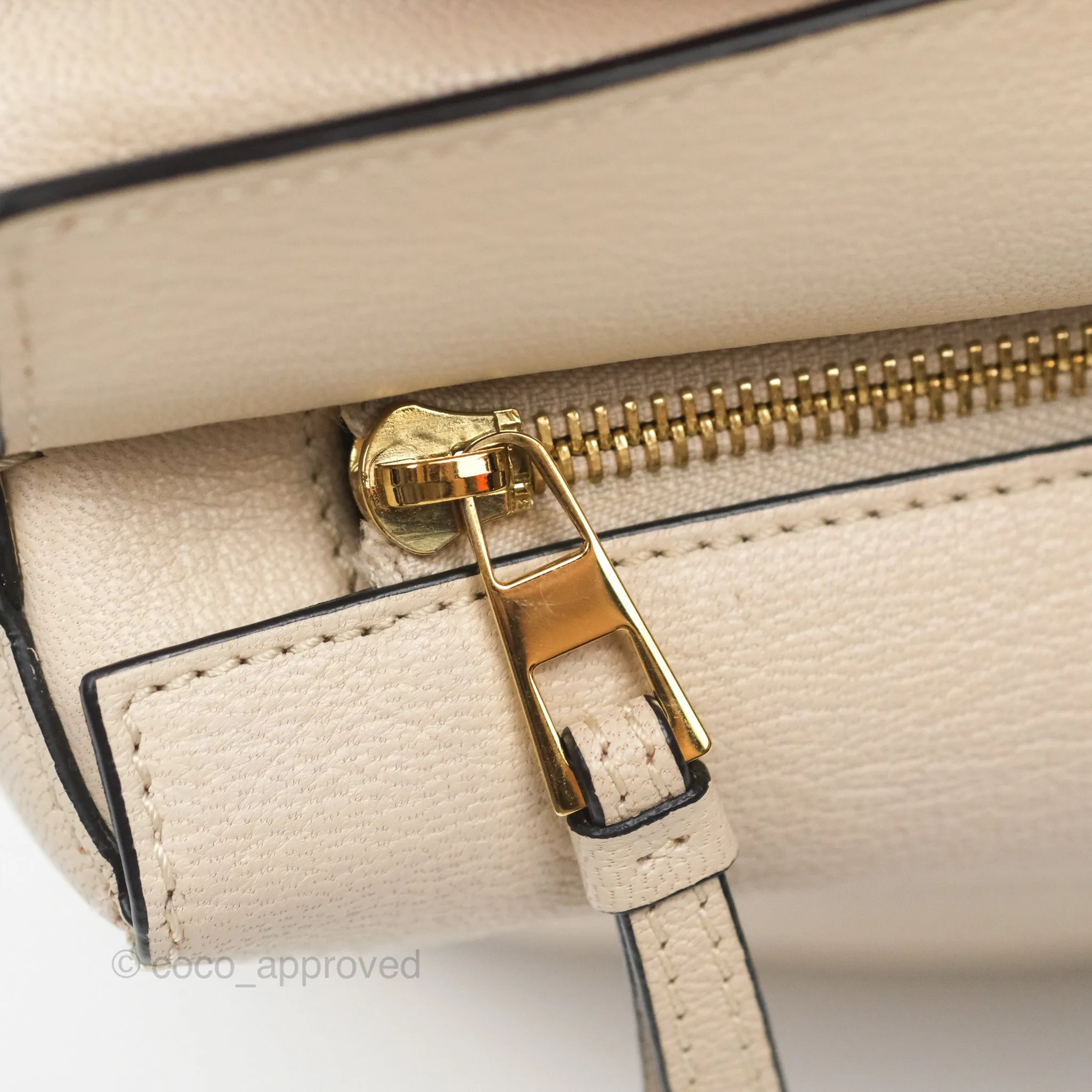 Loewe Small Puzzle Bag Beige Calfskin Gold Hardware