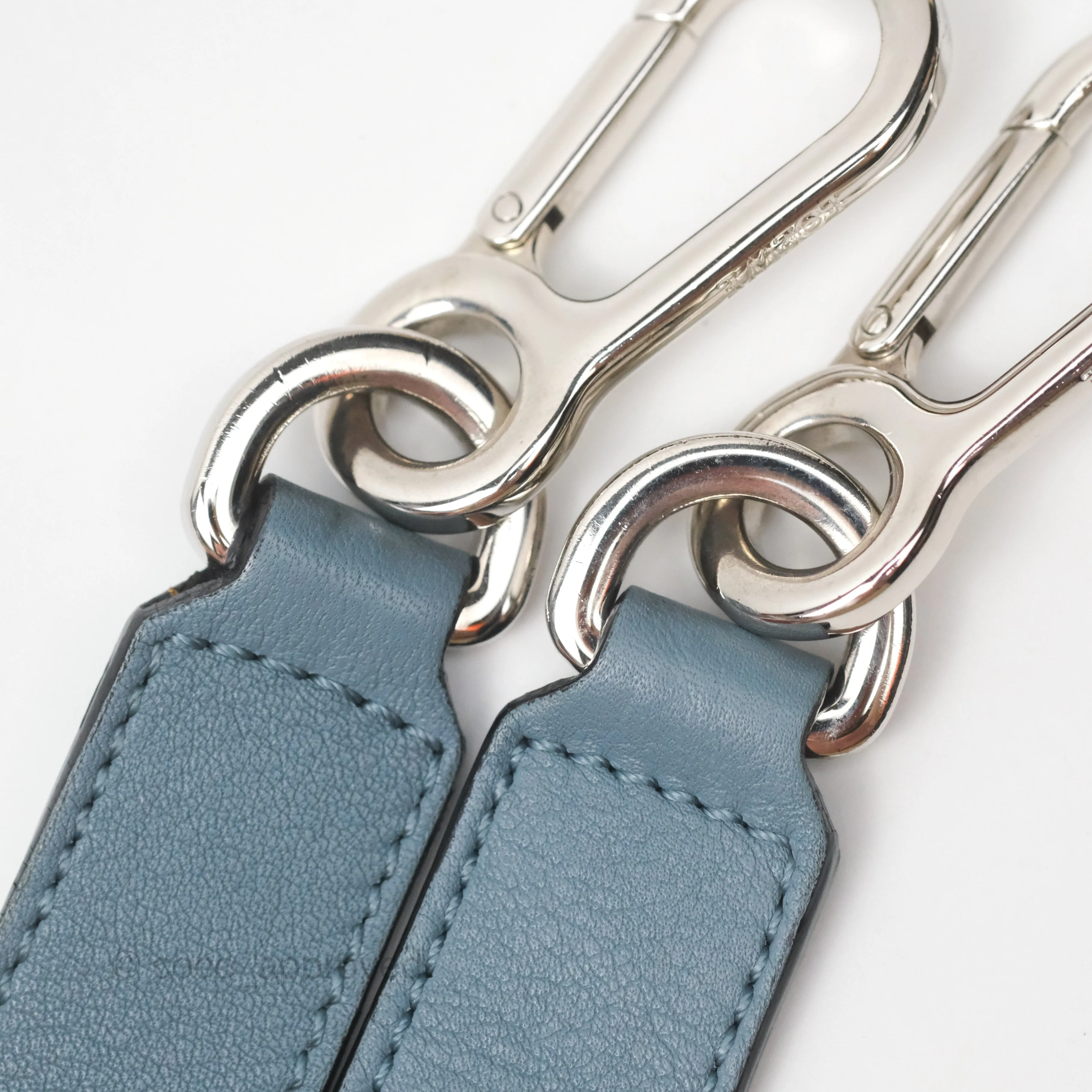 Loewe Small Puzzle Bag Blue Calfskin Silver Hardware