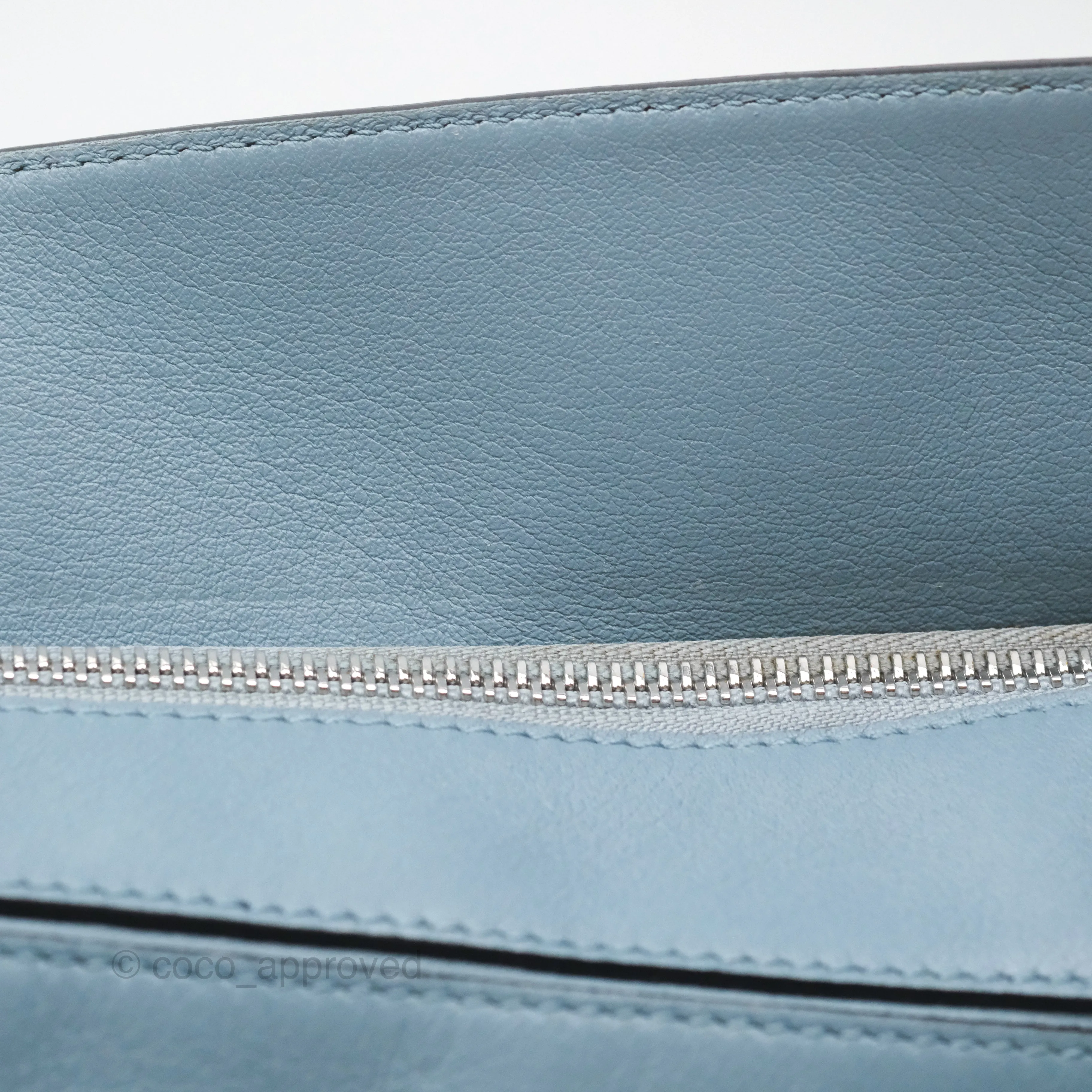 Loewe Small Puzzle Bag Blue Calfskin Silver Hardware