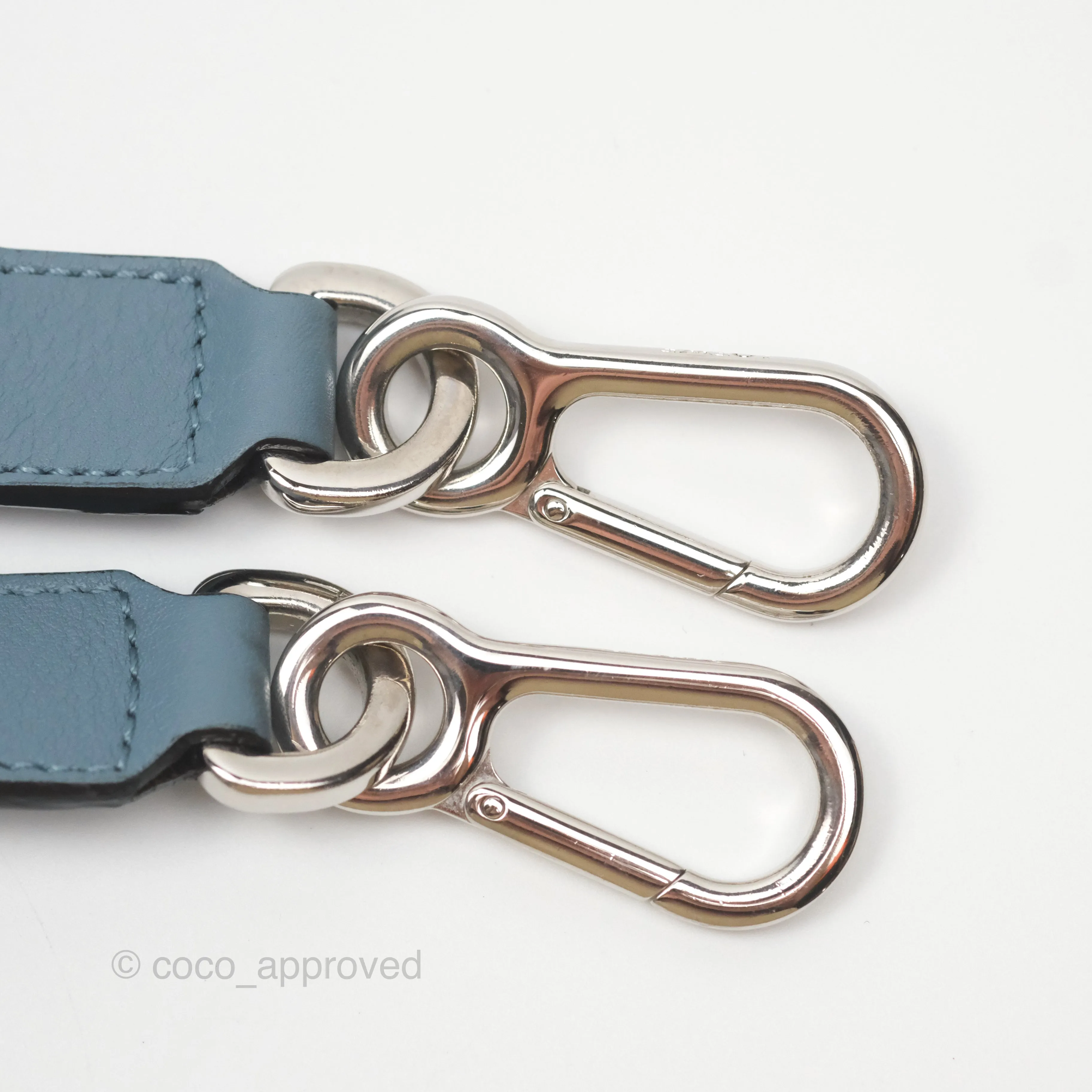 Loewe Small Puzzle Bag Blue Calfskin Silver Hardware