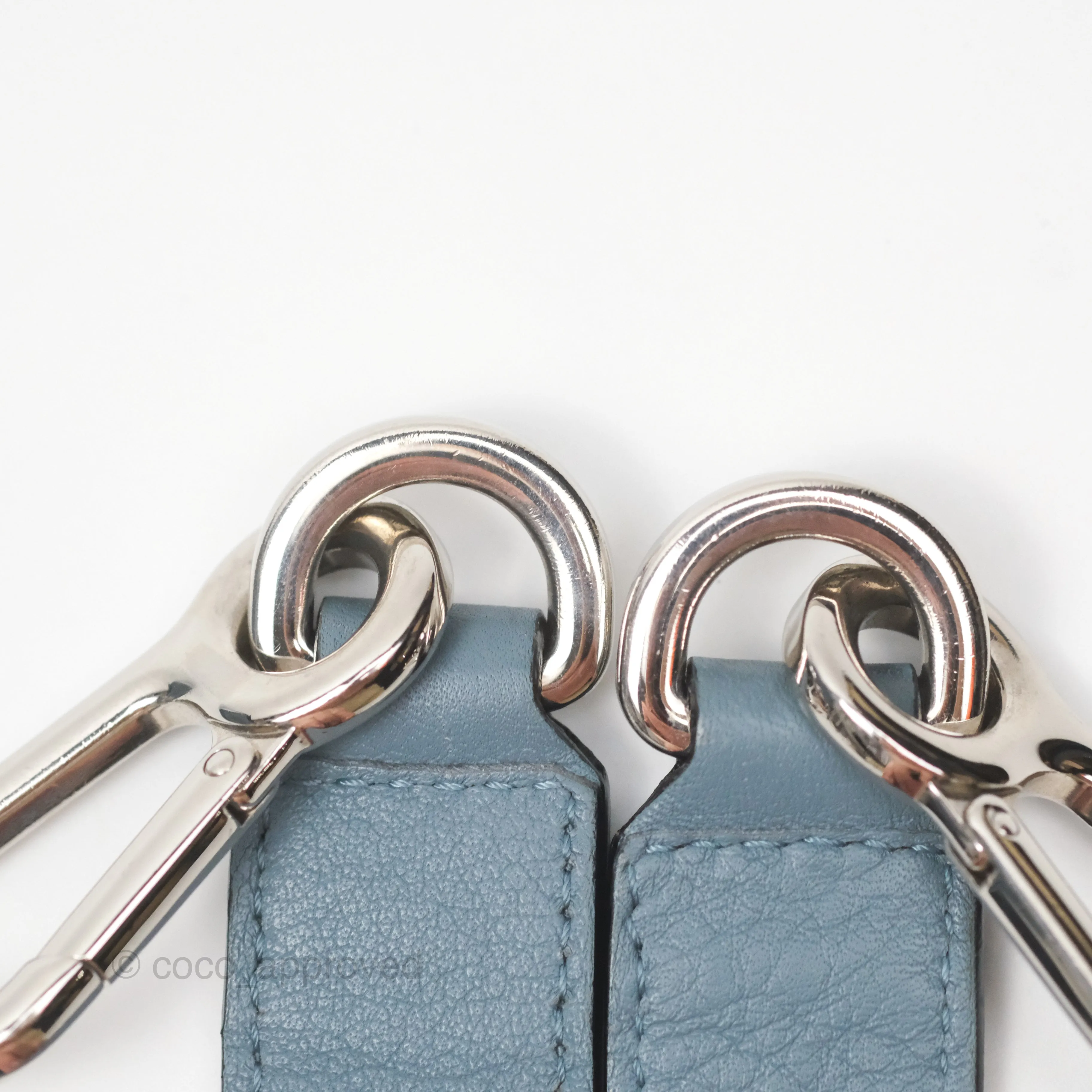 Loewe Small Puzzle Bag Blue Calfskin Silver Hardware