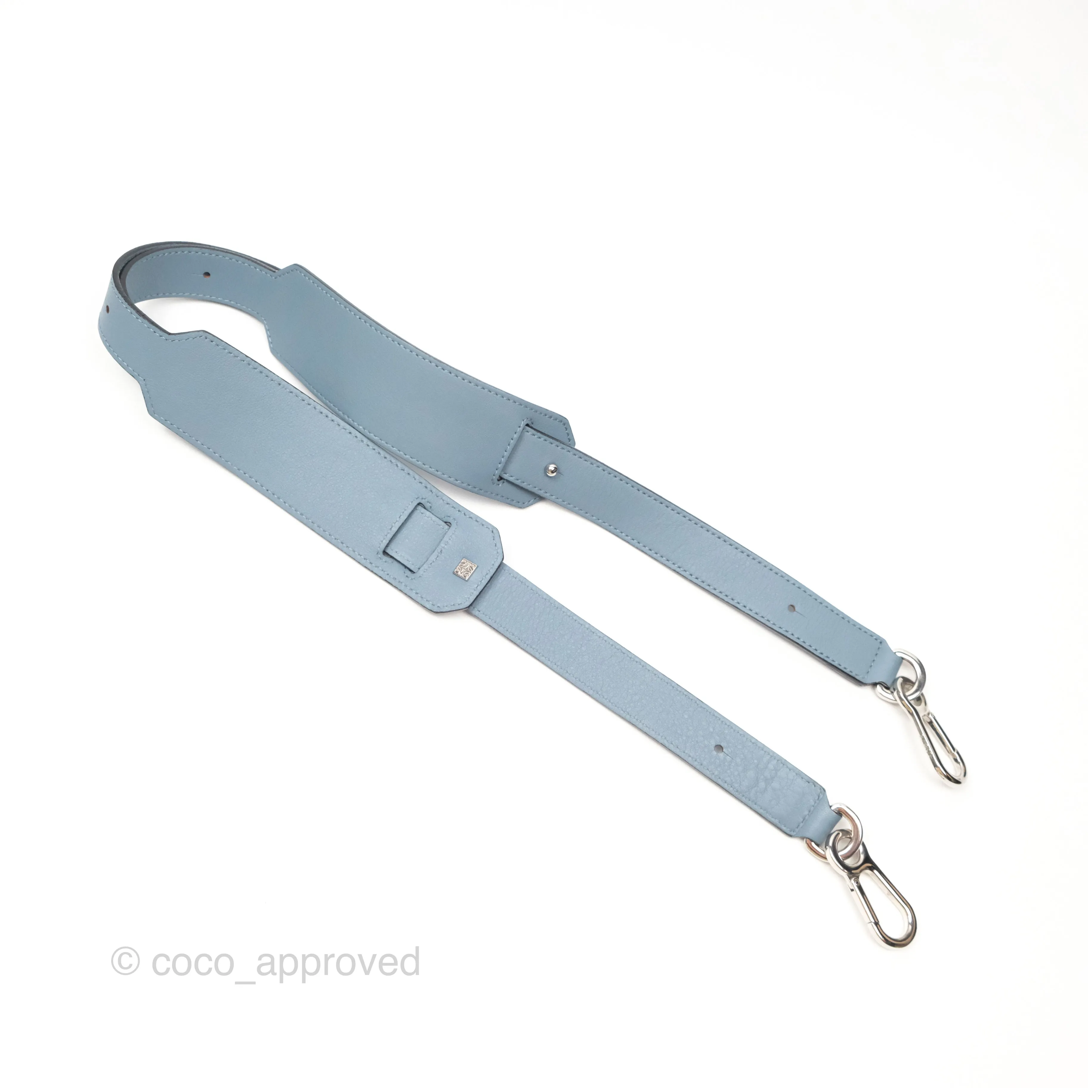 Loewe Small Puzzle Bag Blue Calfskin Silver Hardware