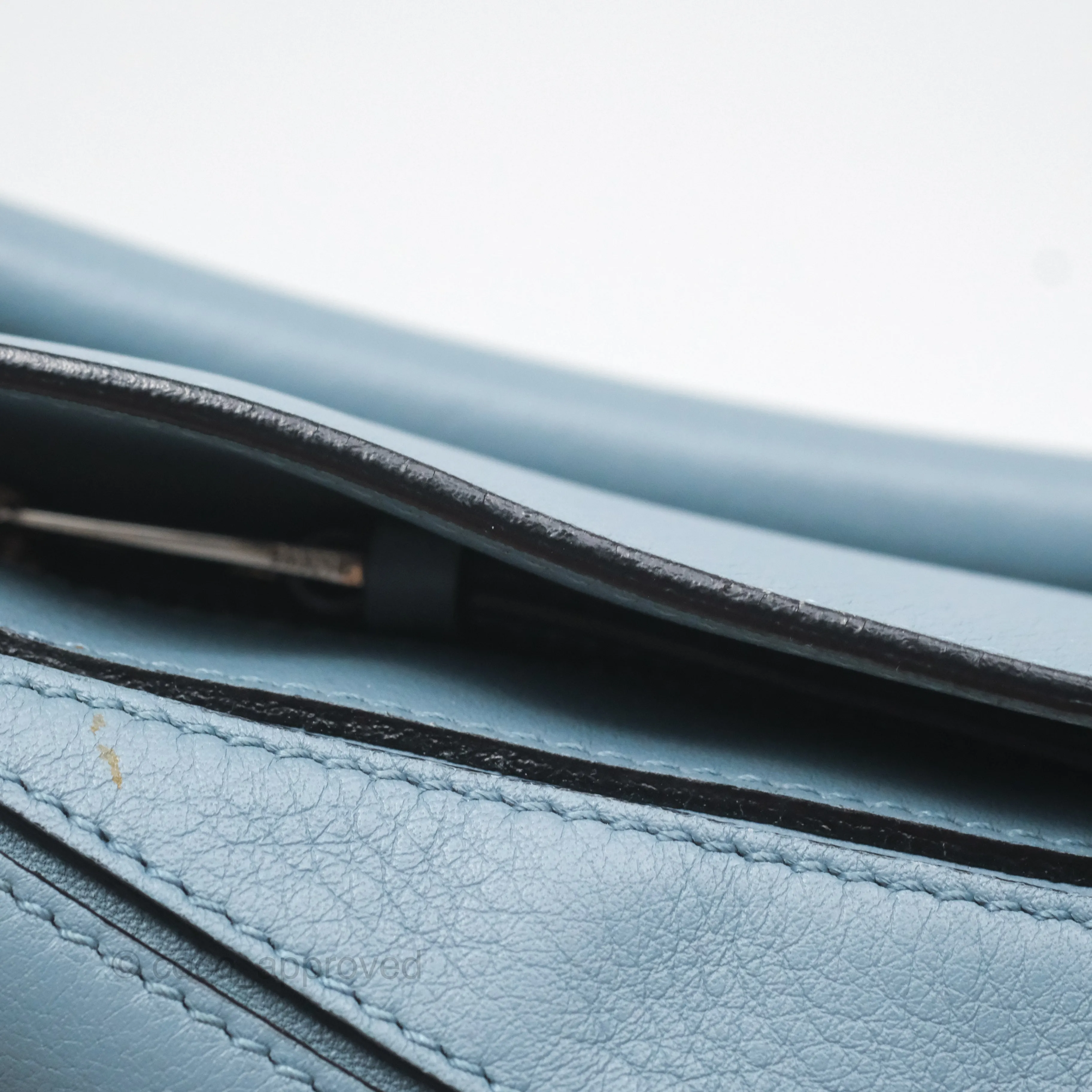 Loewe Small Puzzle Bag Blue Calfskin Silver Hardware