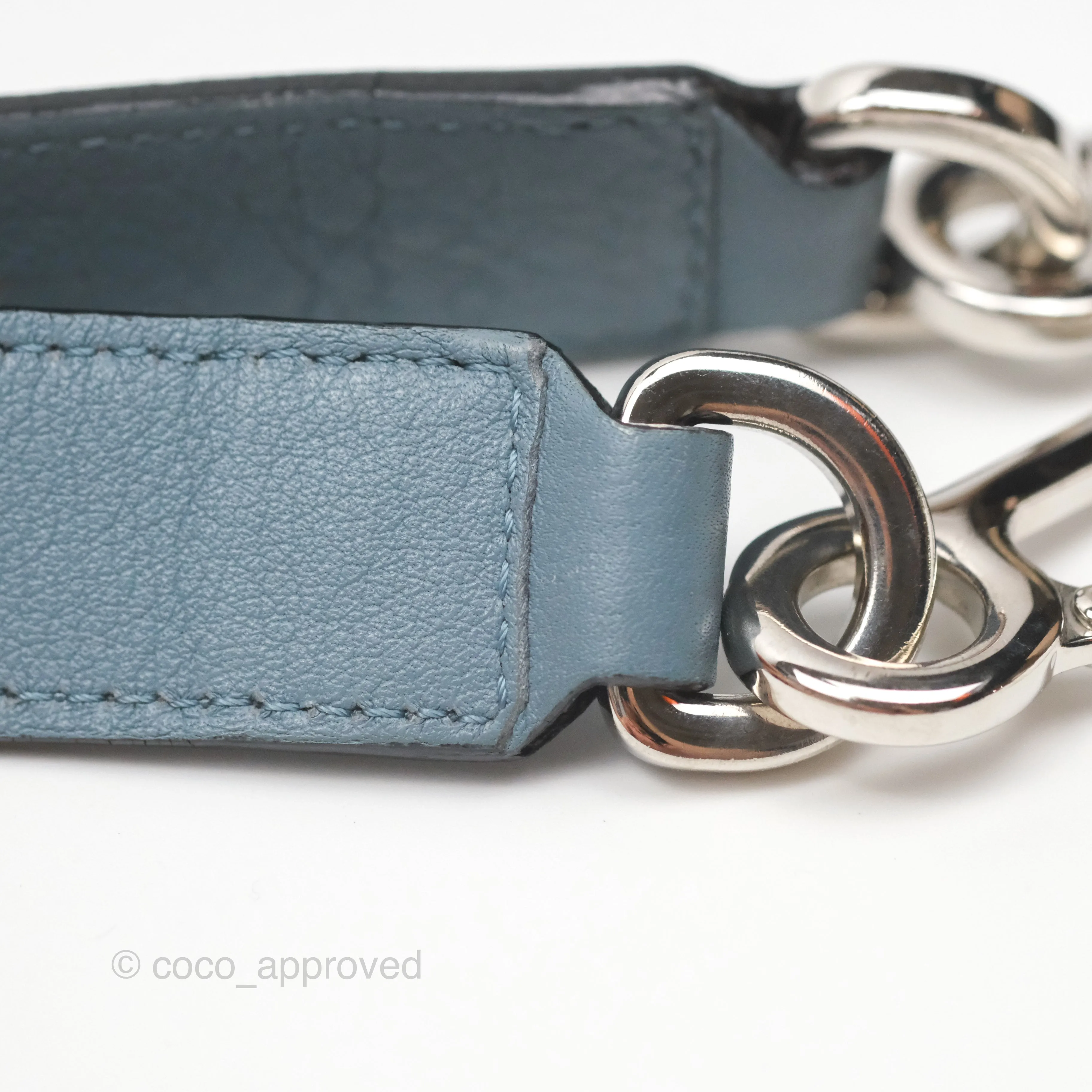 Loewe Small Puzzle Bag Blue Calfskin Silver Hardware