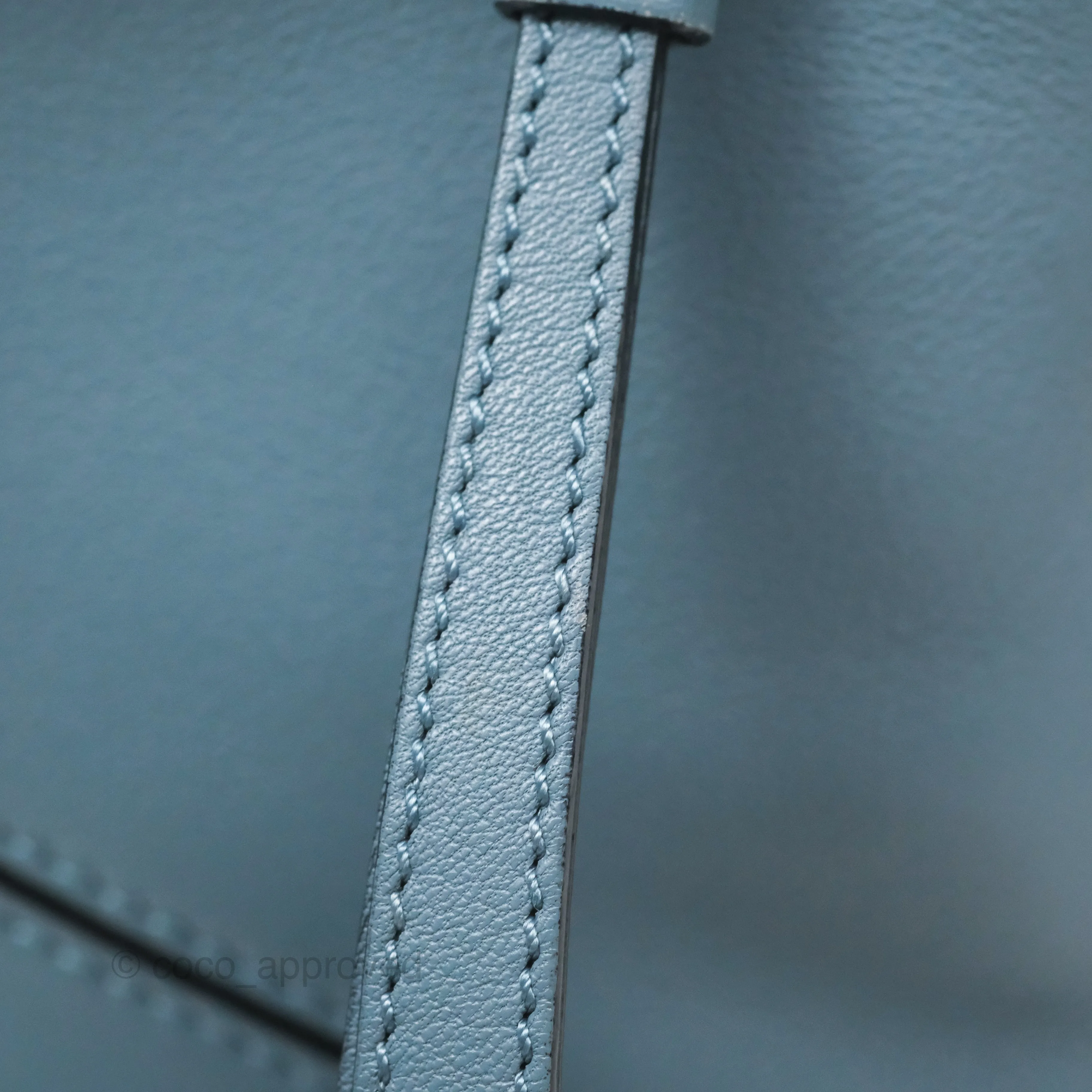 Loewe Small Puzzle Bag Blue Calfskin Silver Hardware