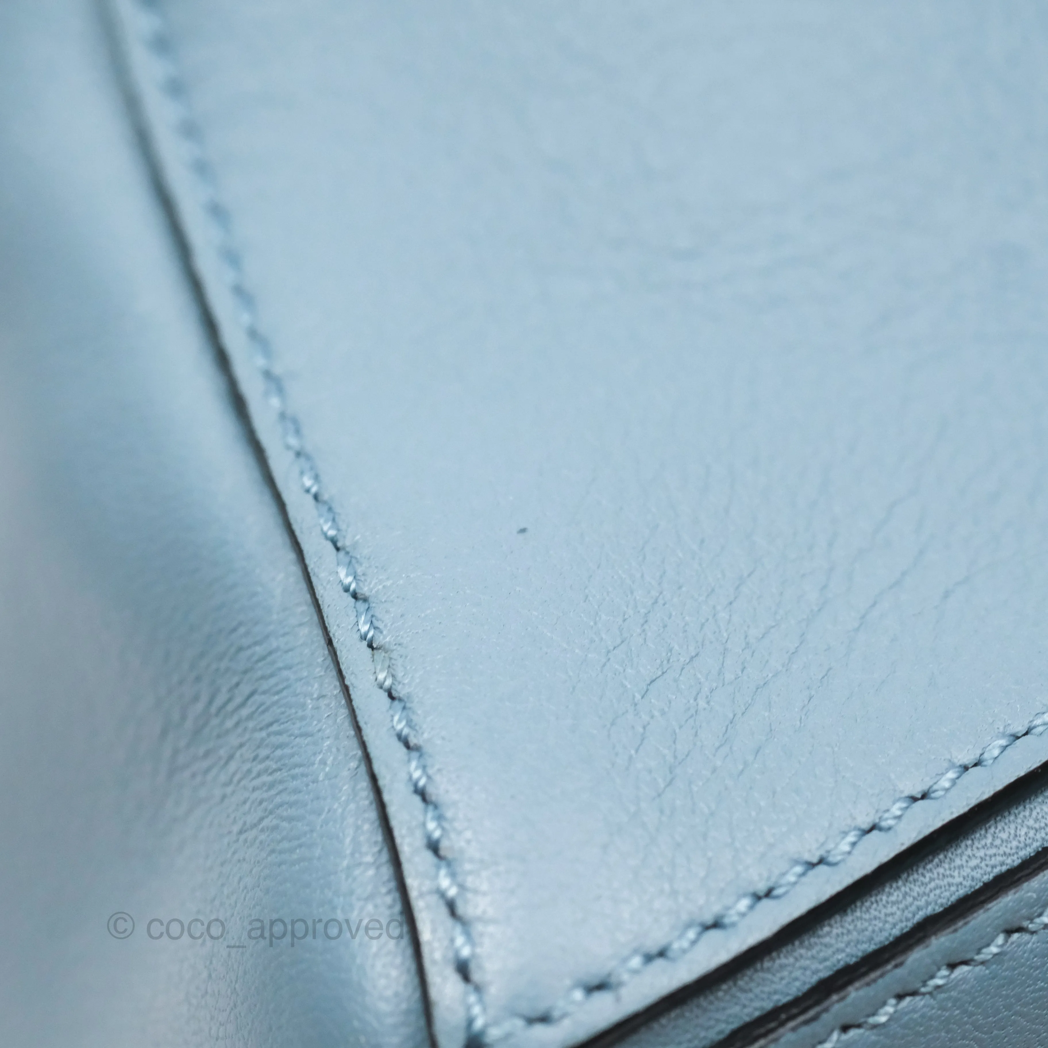 Loewe Small Puzzle Bag Blue Calfskin Silver Hardware
