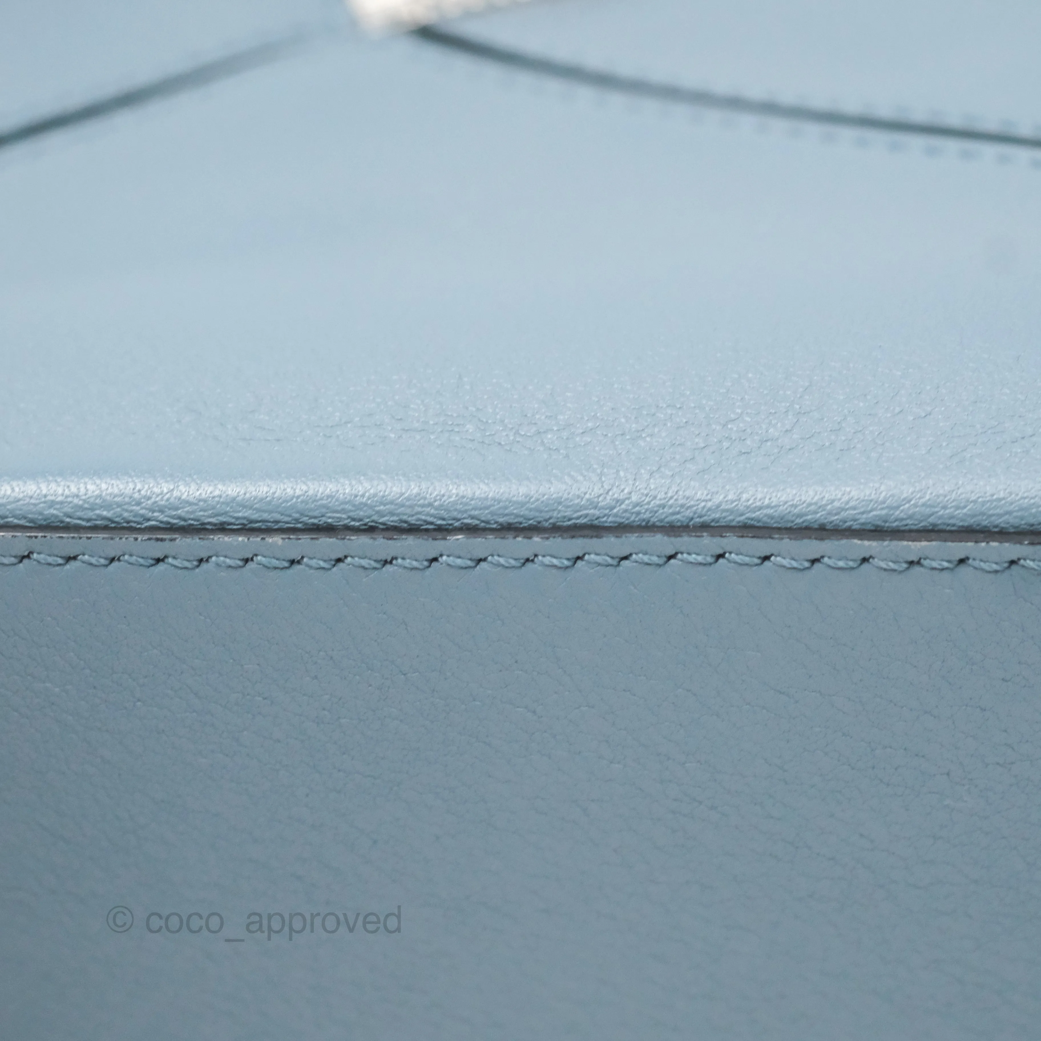 Loewe Small Puzzle Bag Blue Calfskin Silver Hardware