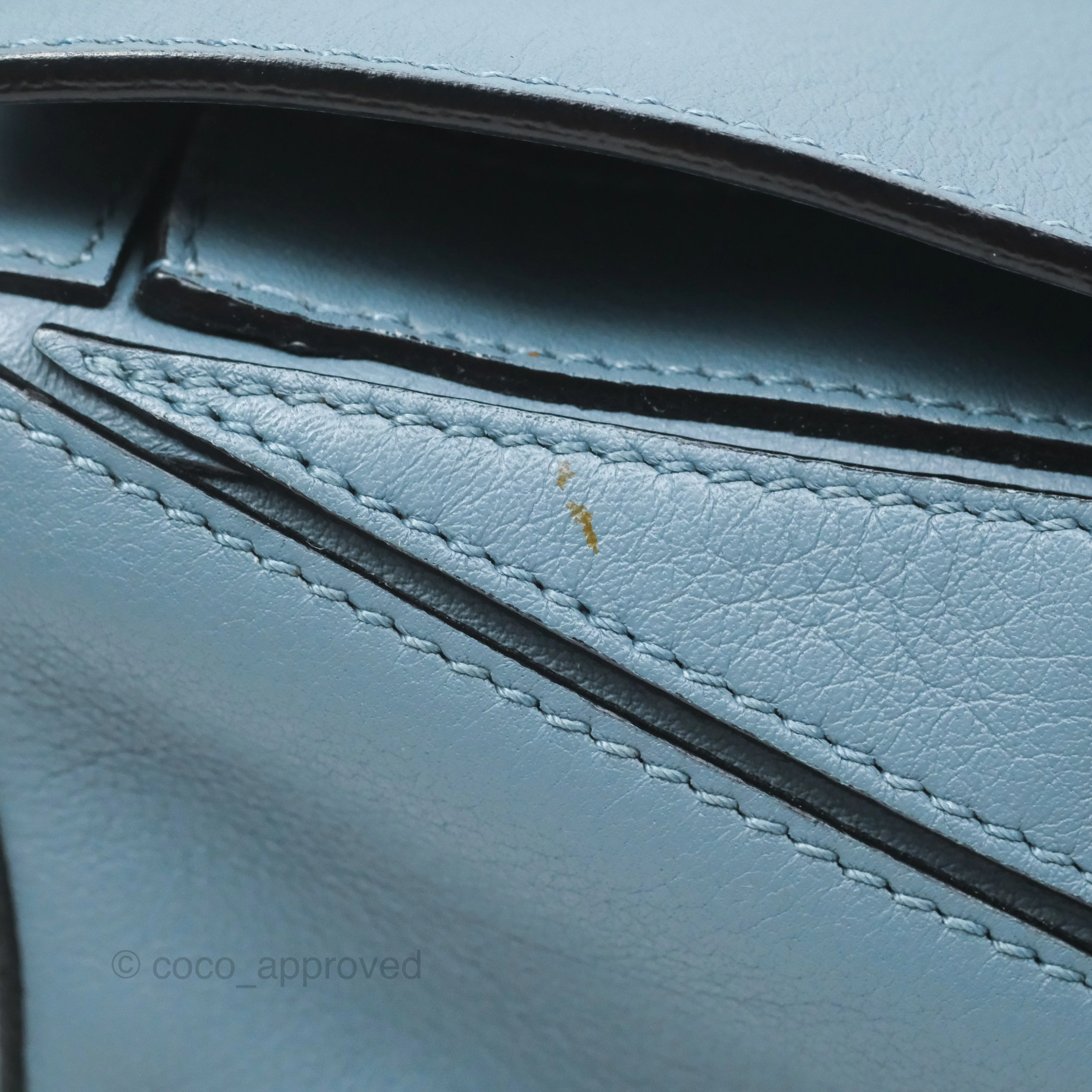 Loewe Small Puzzle Bag Blue Calfskin Silver Hardware