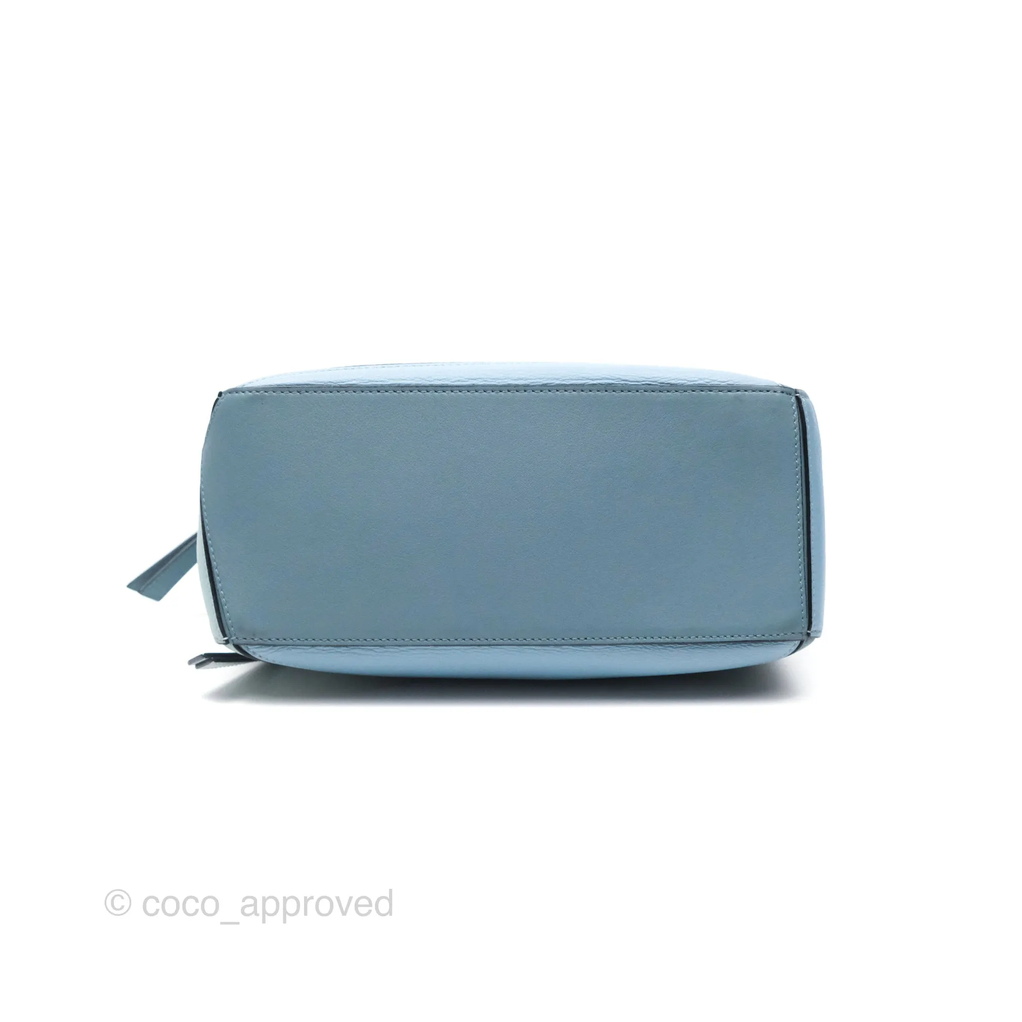 Loewe Small Puzzle Bag Blue Grained Calfskin Gold Hardware