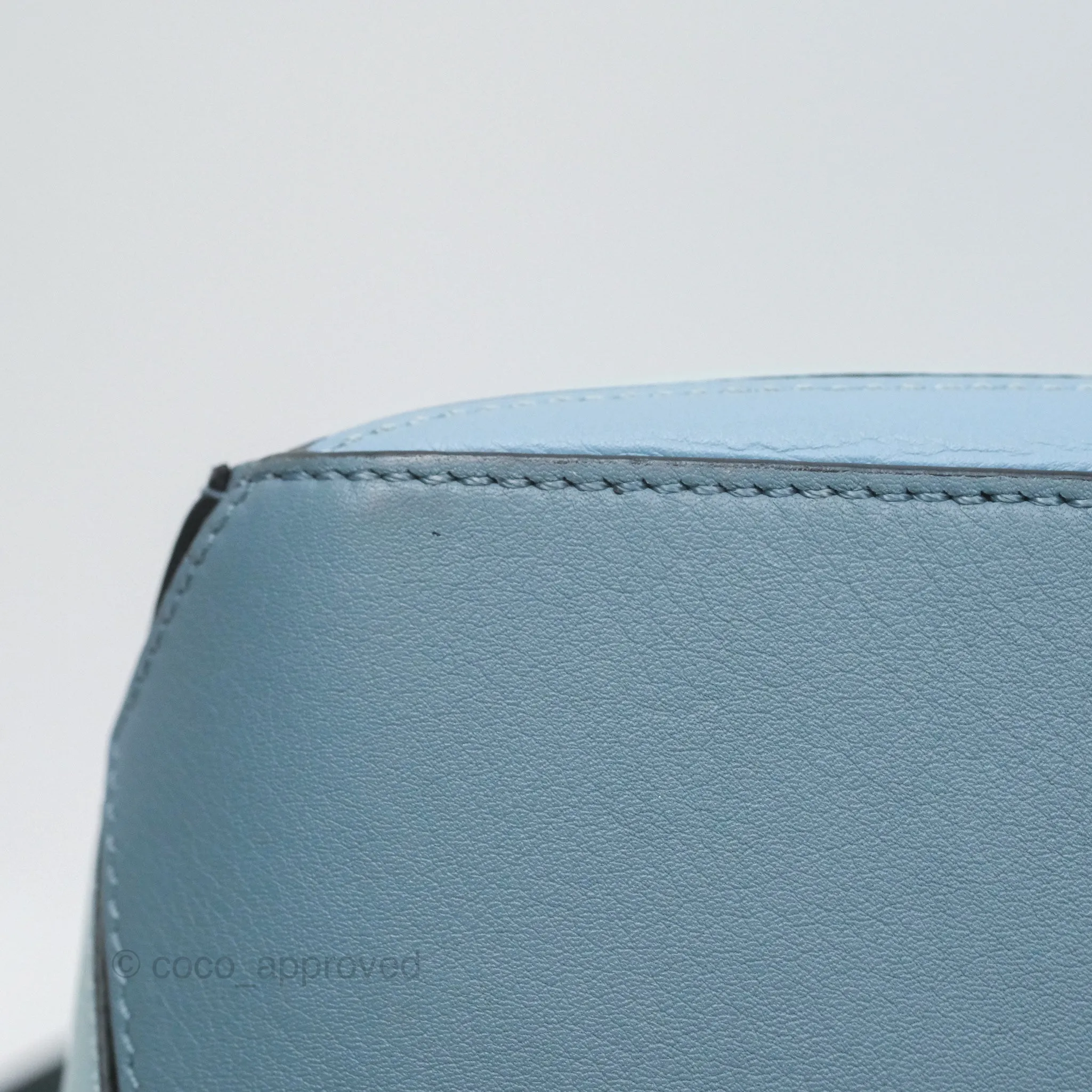 Loewe Small Puzzle Bag Blue Grained Calfskin Gold Hardware