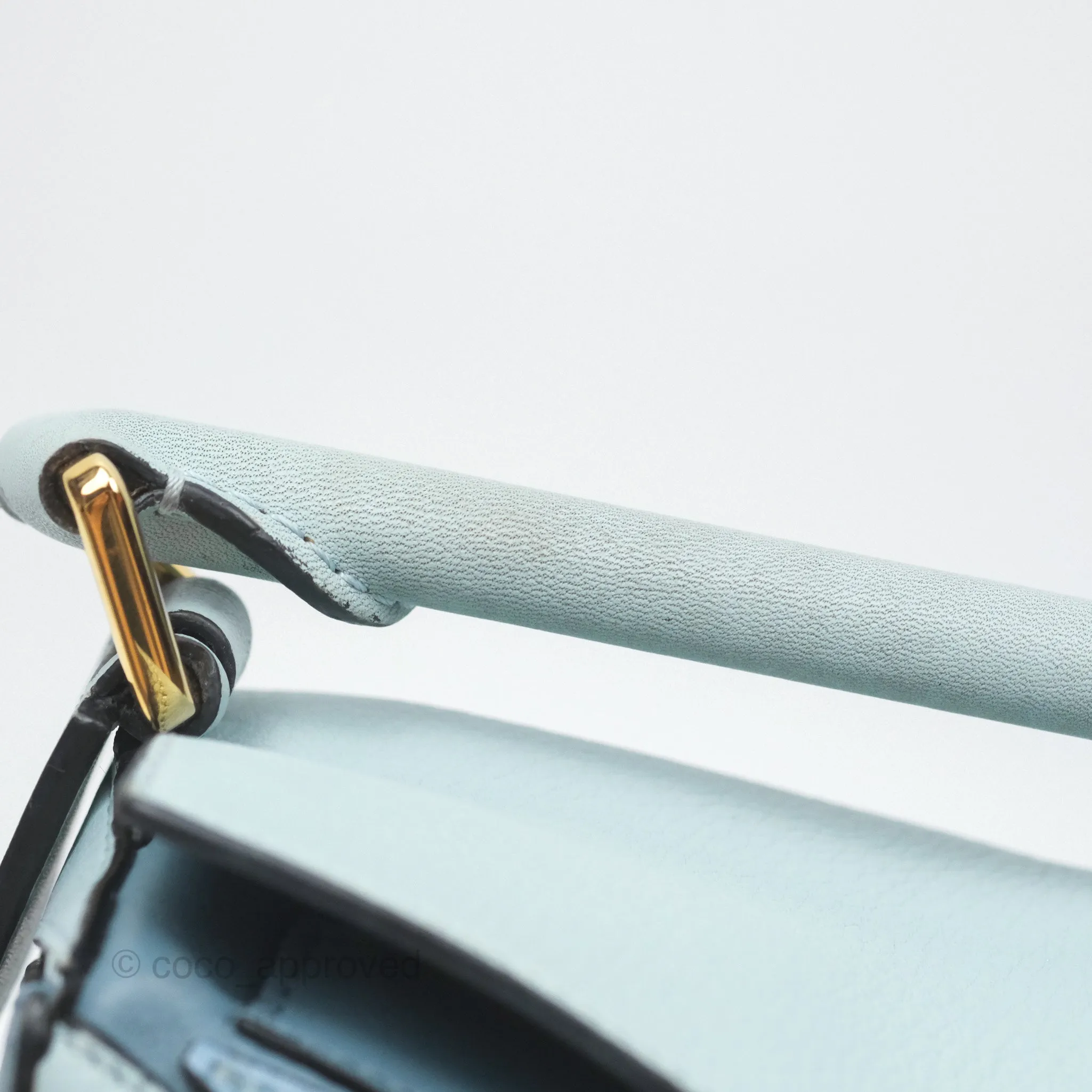 Loewe Small Puzzle Bag Blue Grained Calfskin Gold Hardware