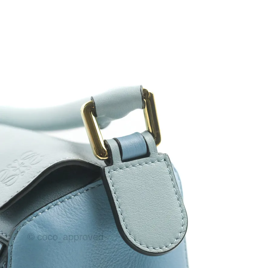 Loewe Small Puzzle Bag Blue Grained Calfskin