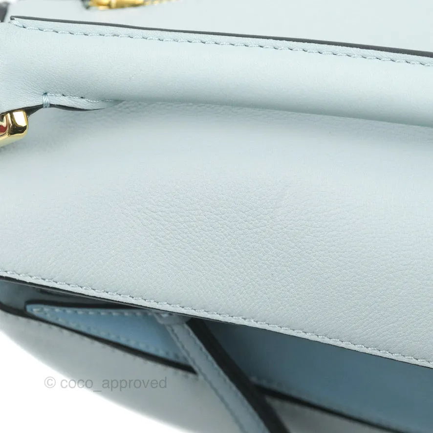 Loewe Small Puzzle Bag Blue Grained Calfskin
