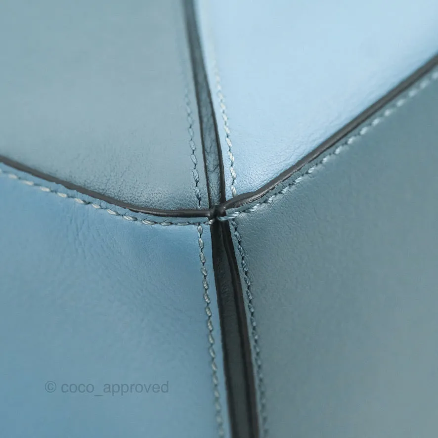 Loewe Small Puzzle Bag Blue Grained Calfskin