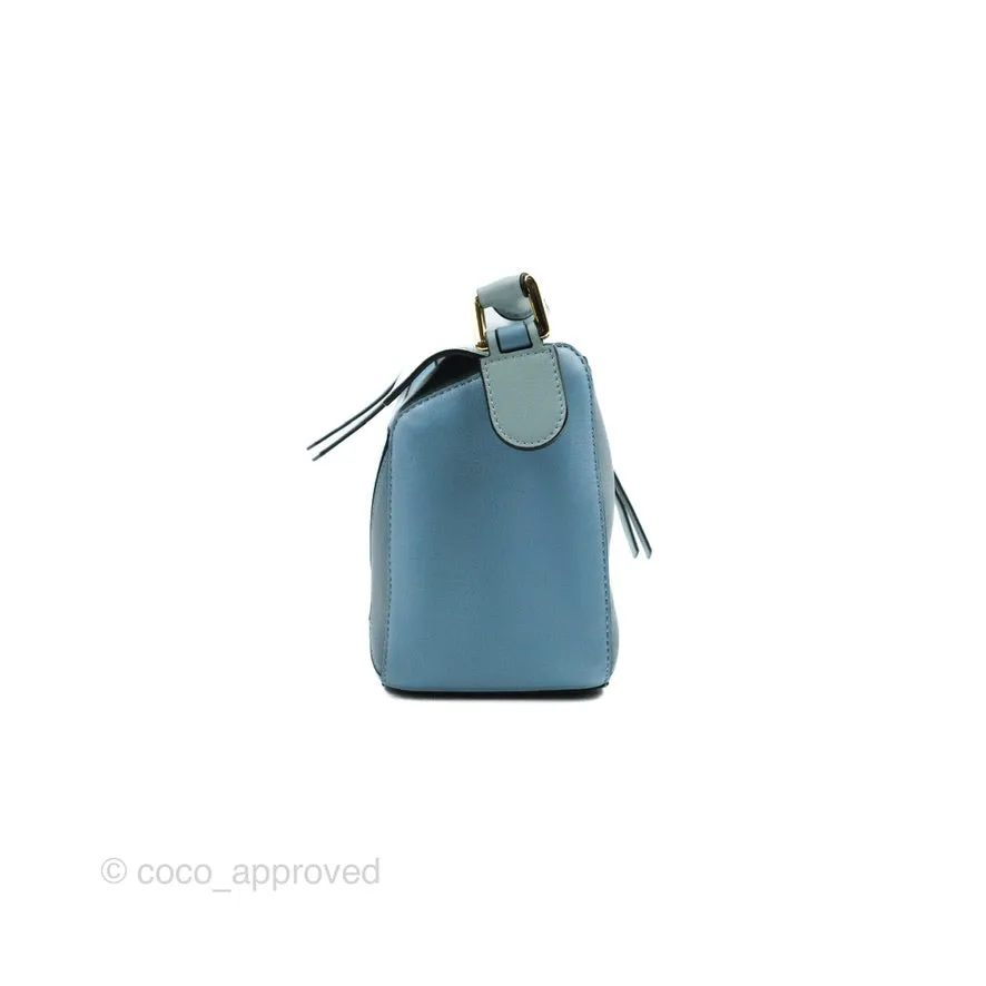 Loewe Small Puzzle Bag Blue Grained Calfskin